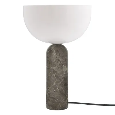 New Works Kizu table lamp, large, Gris du Marais marble