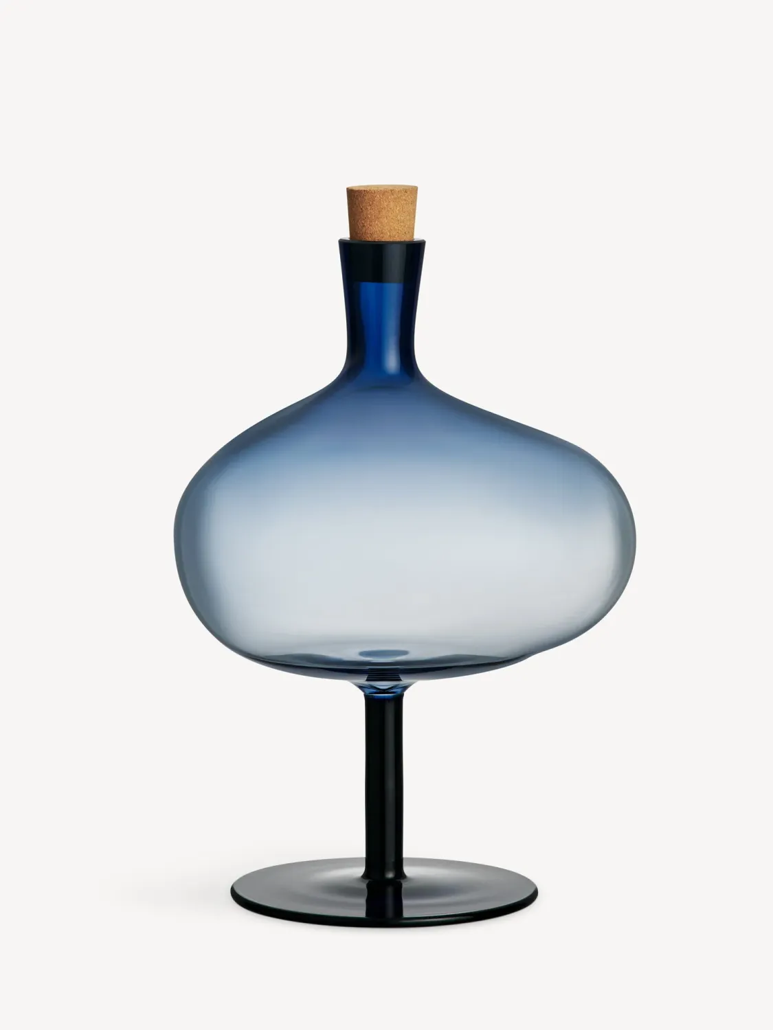 Kosta Boda Bod bottle, 295 mm, midnight blue - cork