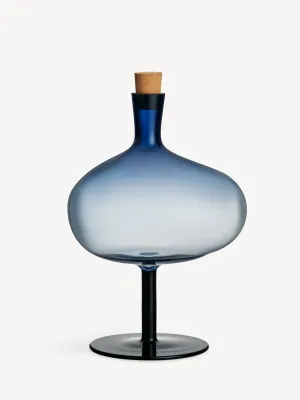 Kosta Boda Bod bottle, 295 mm, midnight blue - cork