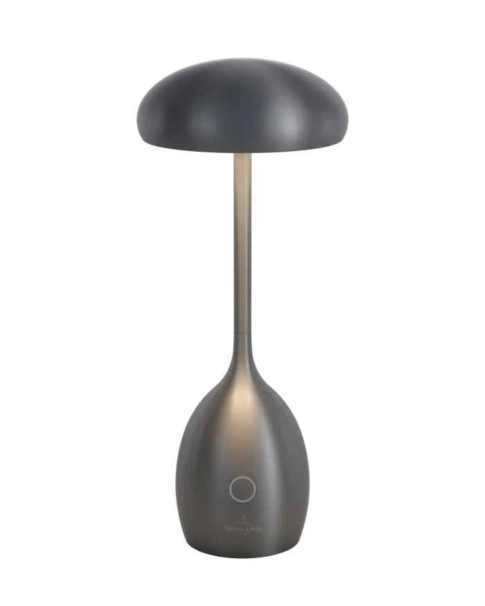 Villeroy &amp; Boch Triest rechargeable table lamp - brushed graphite, 25cm