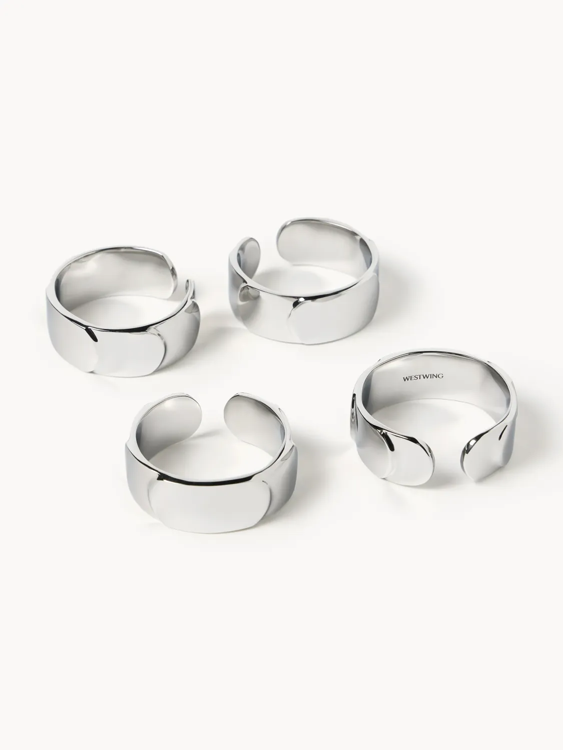 Westwing Collection Lea Napkin Rings, Set of 4