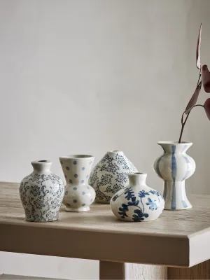 Bloomingville Hand-Painted Vases Quinto, Set of 5