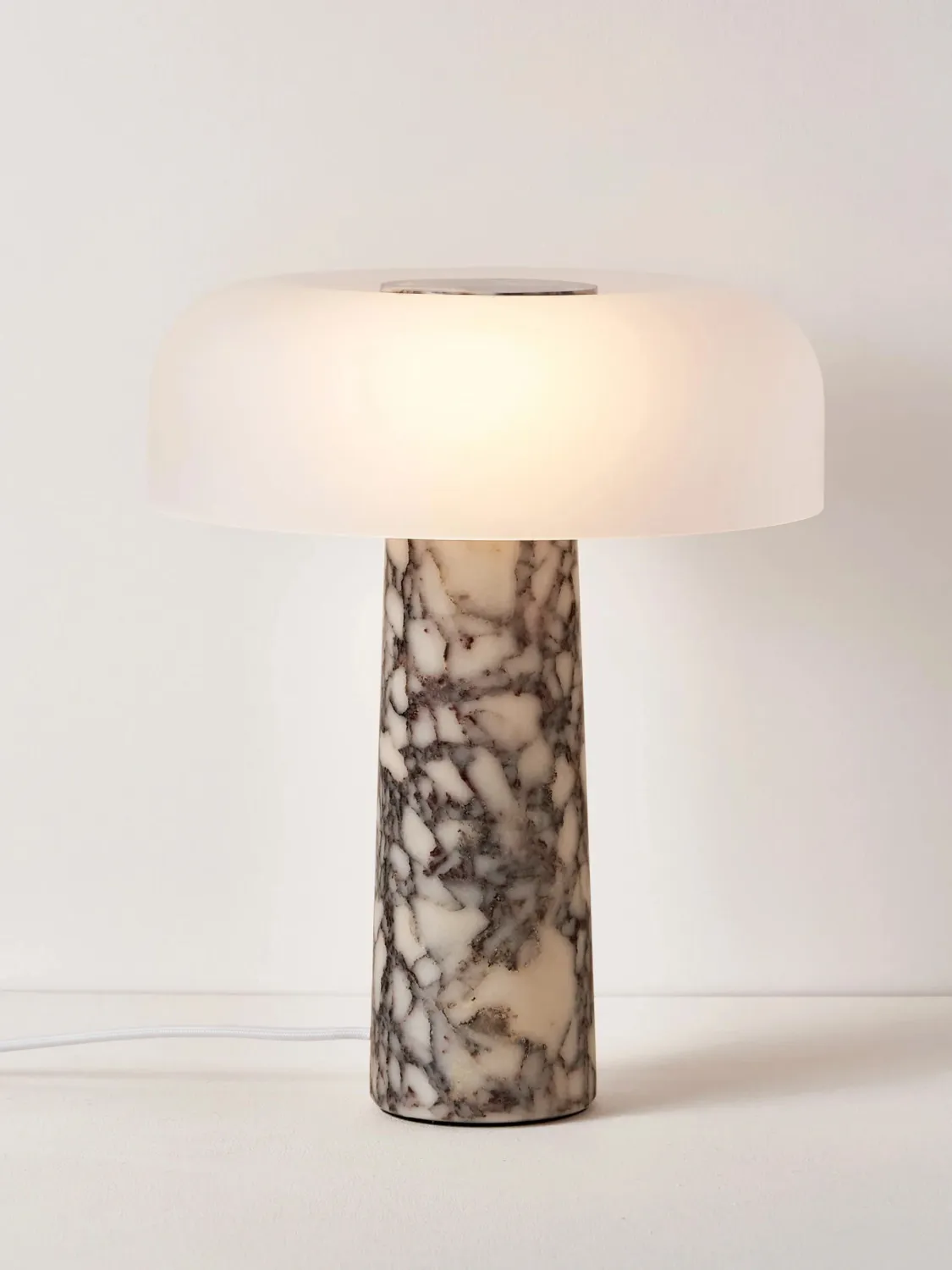 Westwing Collection Carla Table Lamp with Calacatta Viola Marble Base