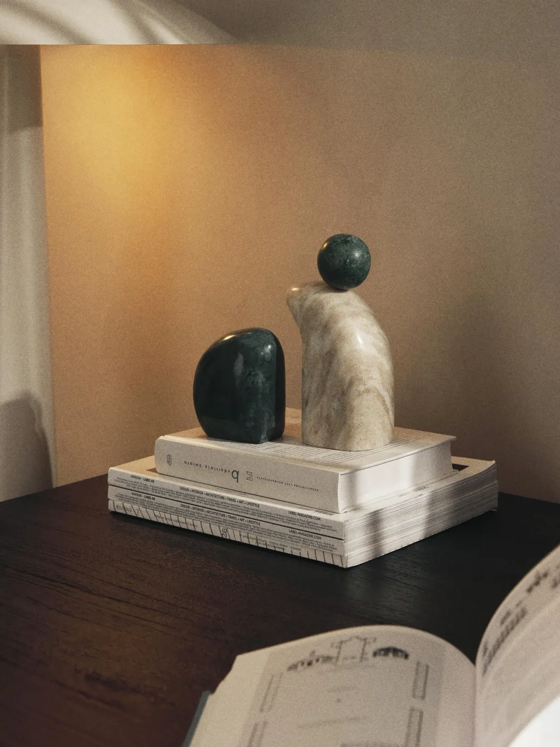 Westwing Collection Nati Decorative Marble Objects, Set of 2