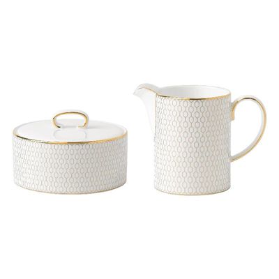 Wedgwood Arris Sugar bowl and cream set