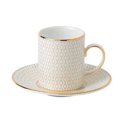 Wedgwood Arris espresso cup with saucer