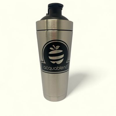 Protein Shaker 720ml, Stainless Steel, Mixer ball included