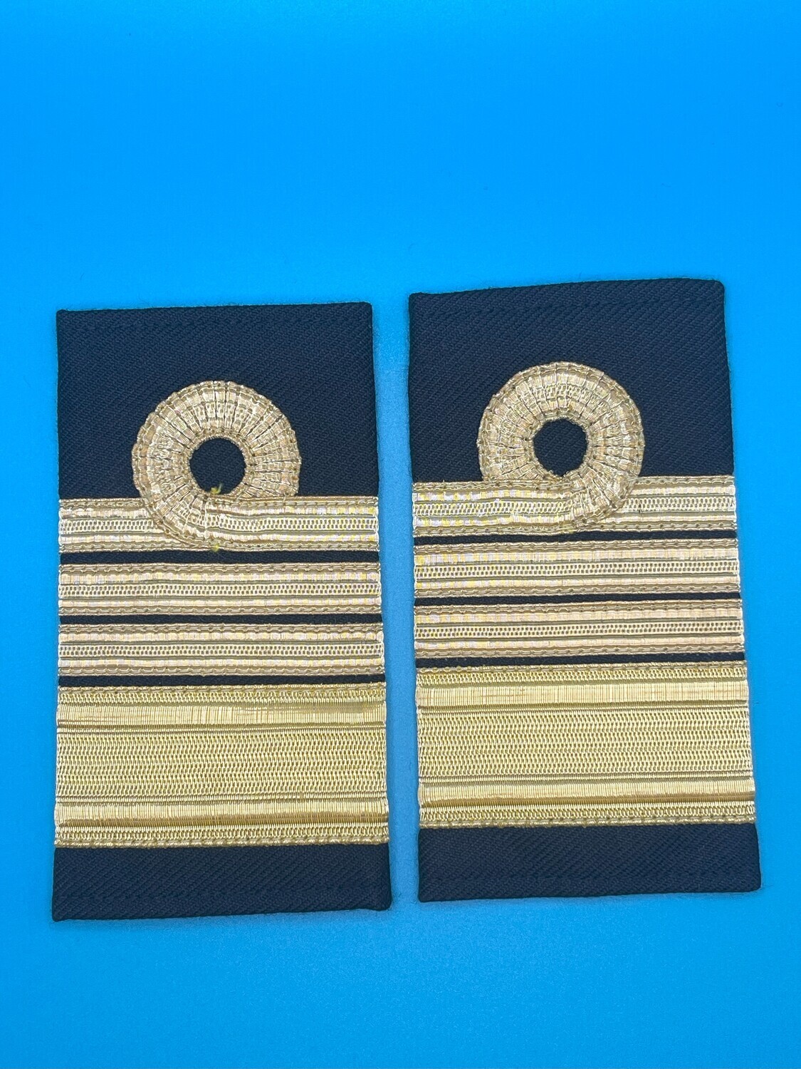 Royal Navy Admiral Rank Slides - Gold Facing Pair
