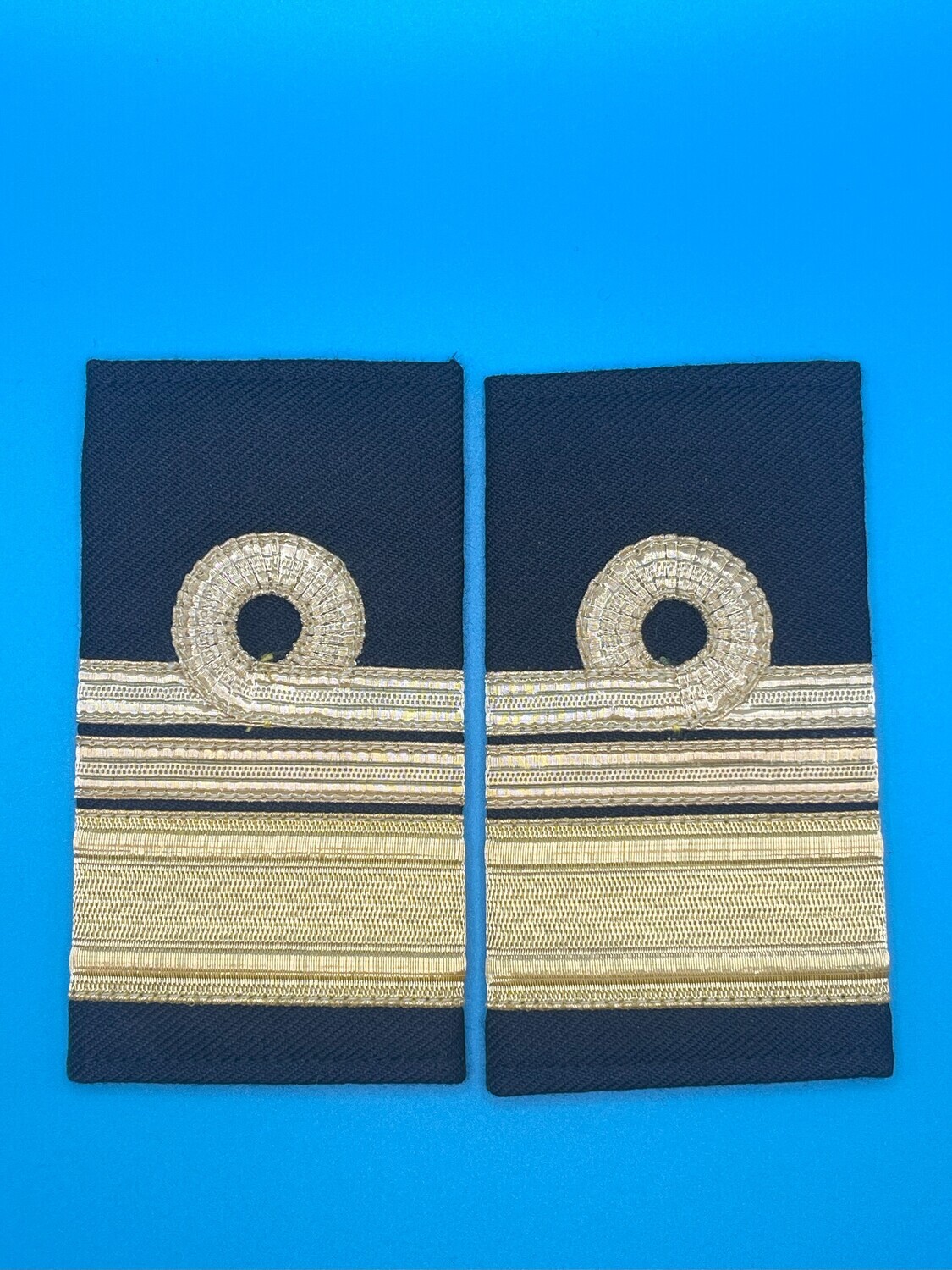 Royal Navy Vice Admiral Rank Slides - Gold Facing Pair