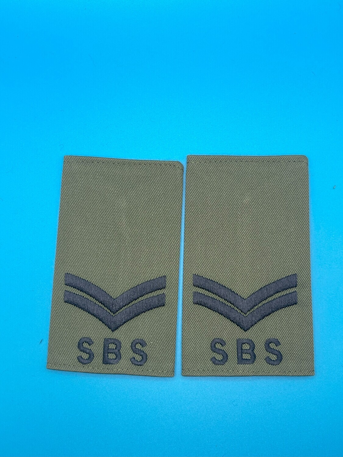 Special Boat Service SBS Rank Slides Olive Green - Corporal Cpl