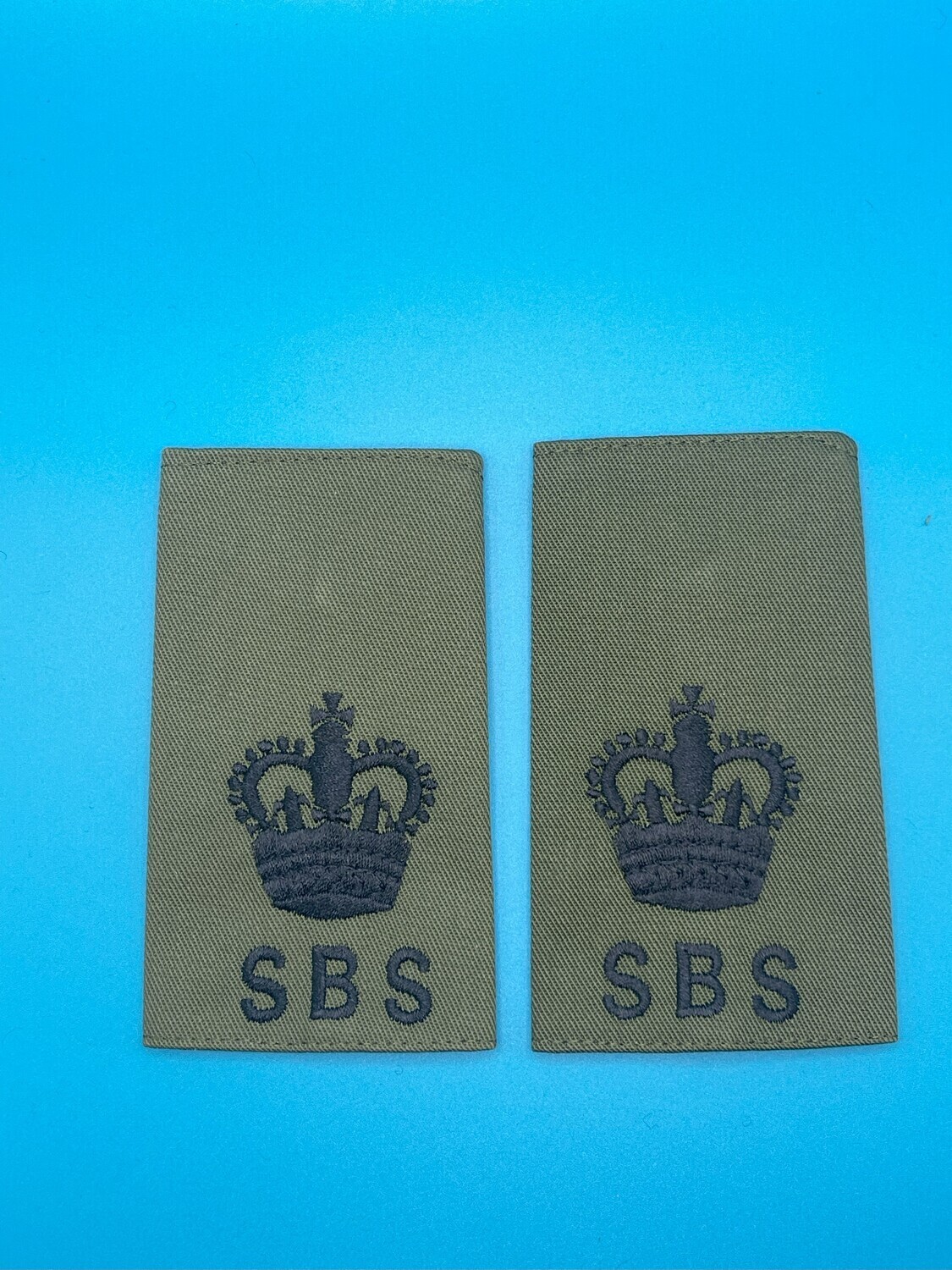 Special Boat Service SBS Rank Slides Olive Green - Warrant Officer Class Two (WO2) Sergeant Major (SSM)