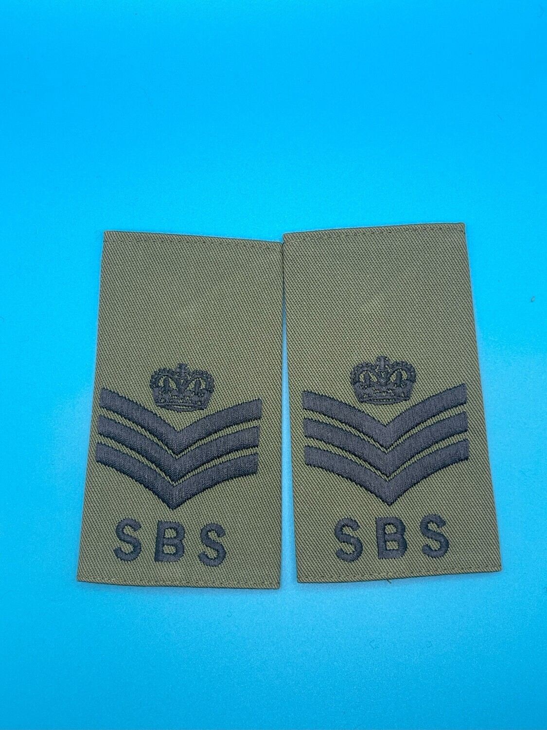Special Boat Service SBS Rank Slides Olive Green - Staff Sergeant SSgt