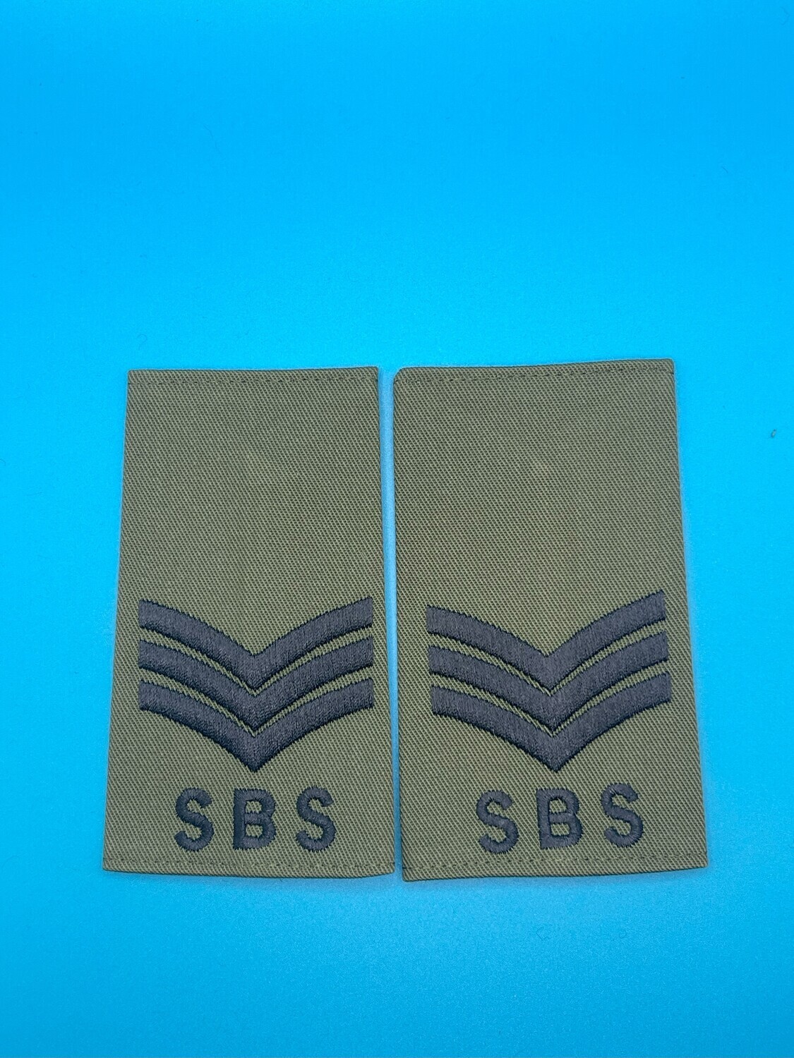 Special Boat Service SBS Rank Slides Olive Green - Sergeant Sgt