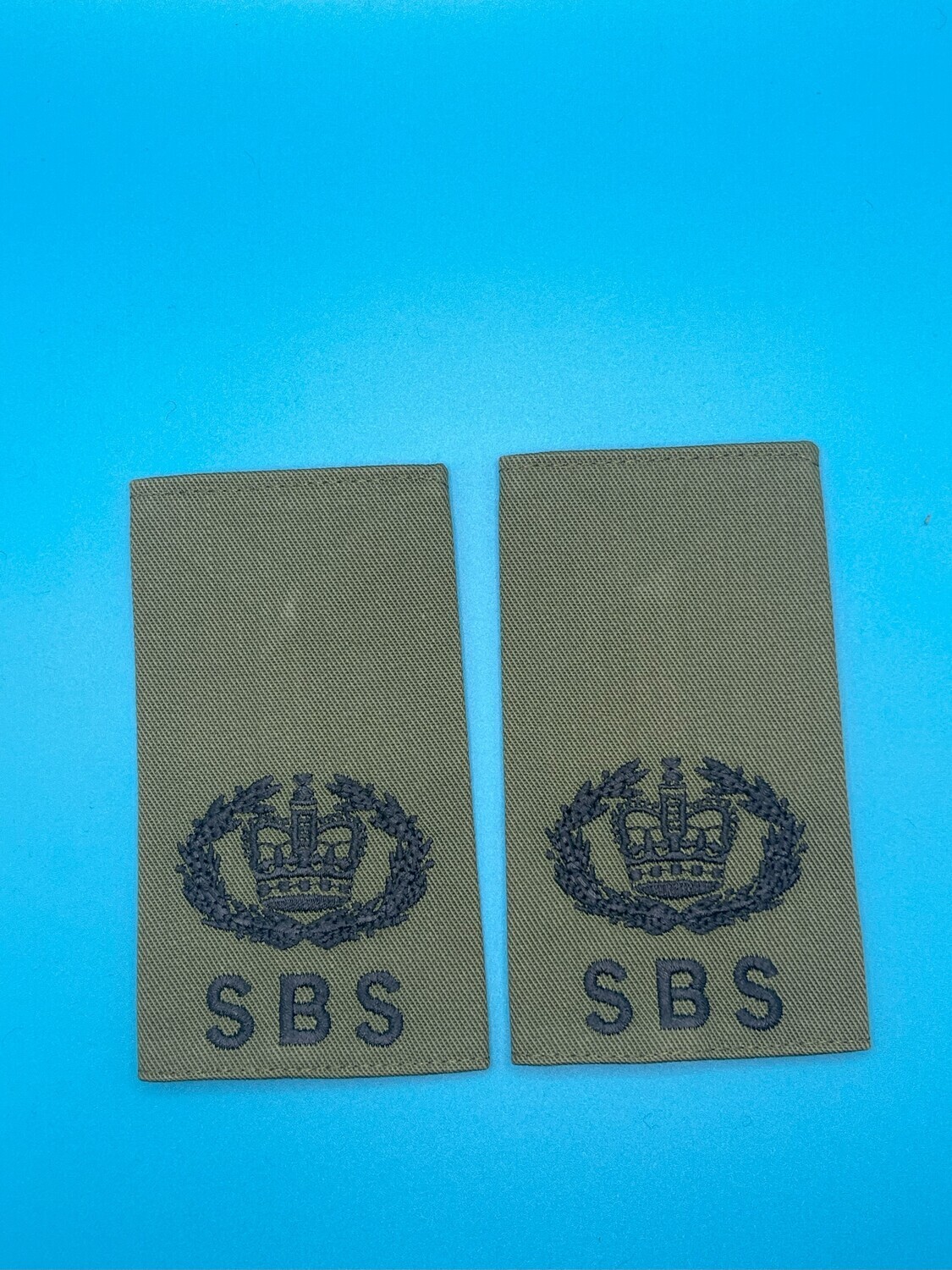 Special Boat Service SBS Rank Slides Olive Green - Warrant Officer Class Two (WO2) RQMS