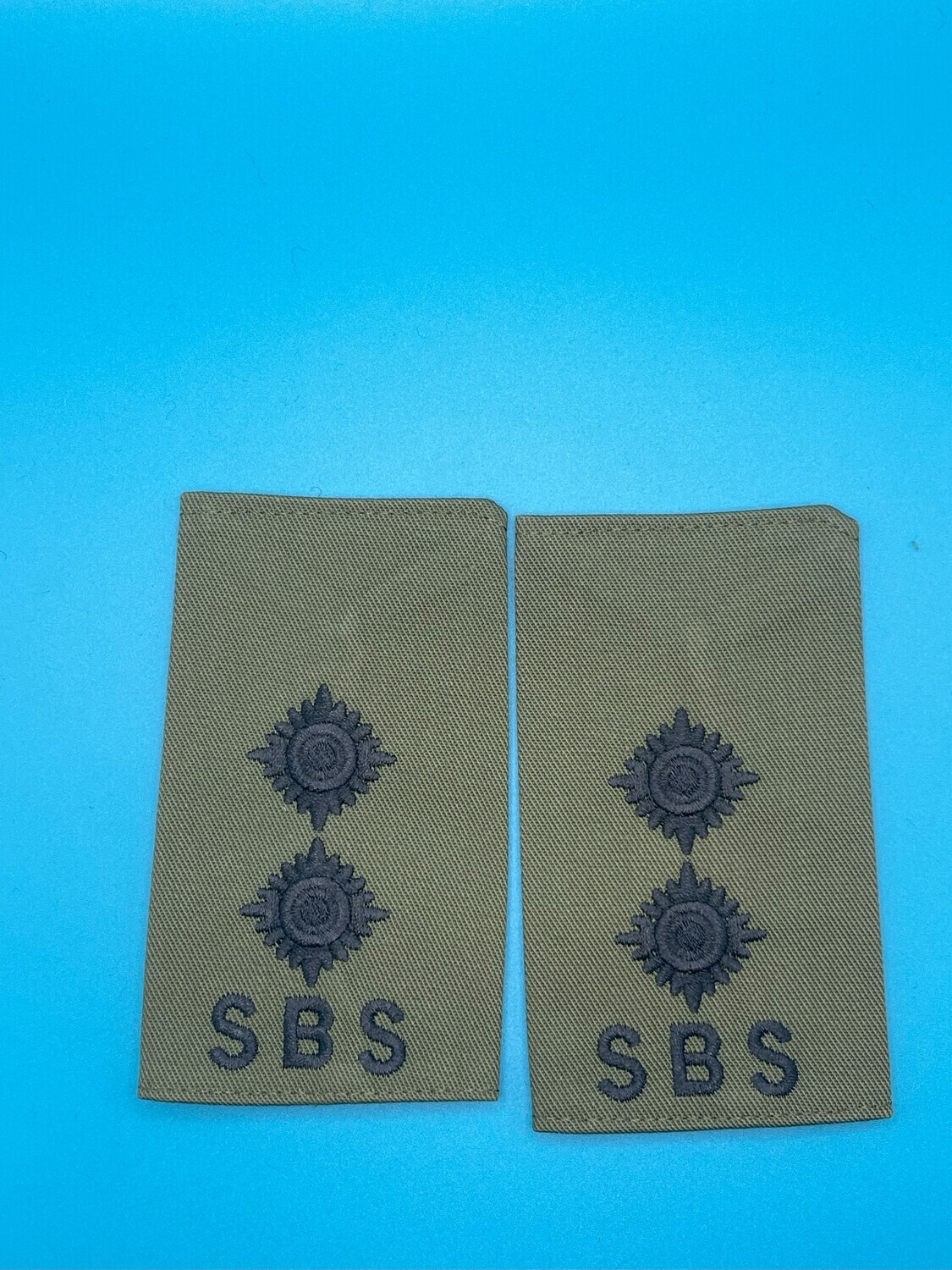 Special Boat Service SBS Rank Slides Olive Green - Lieutenant Lt