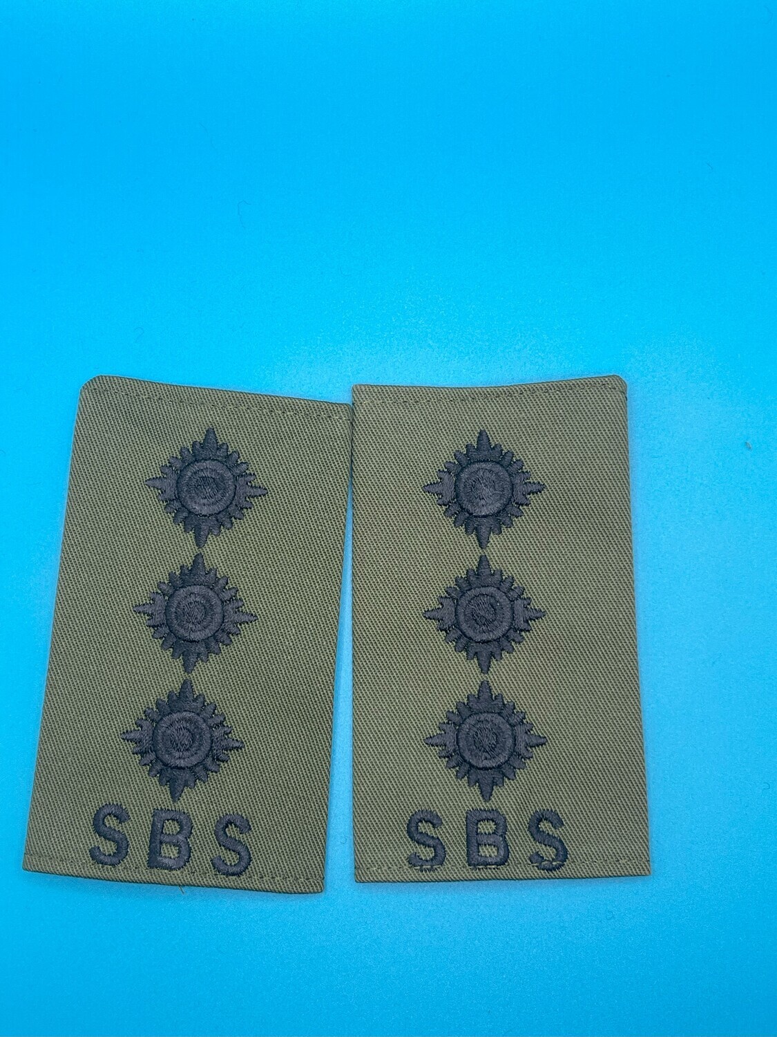 Special Boat Service SBS Rank Slides Olive Green - Captain Capt