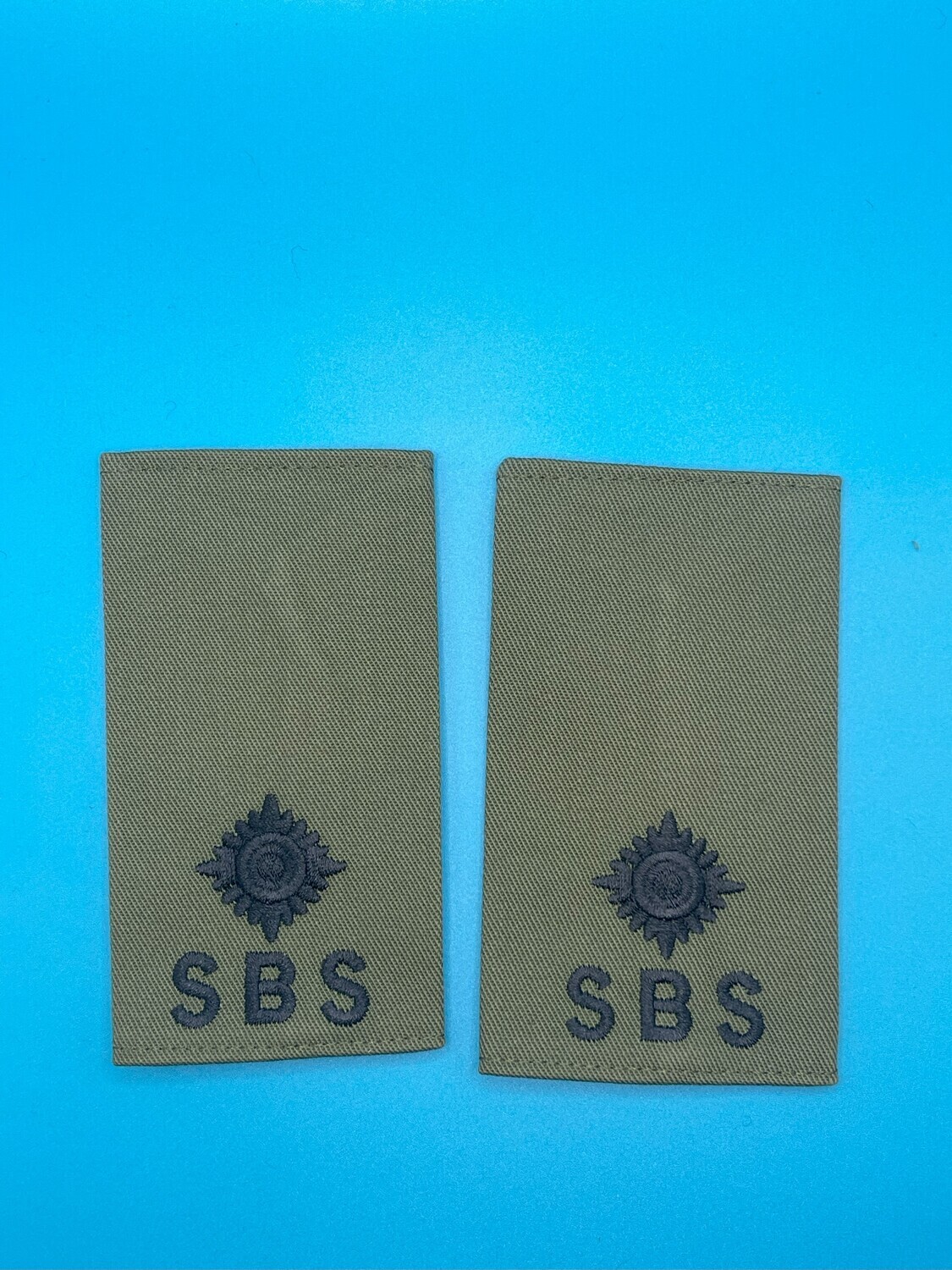 Special Boat Service SBS Rank Slides Olive Green - Second Lieutenant 2Lt