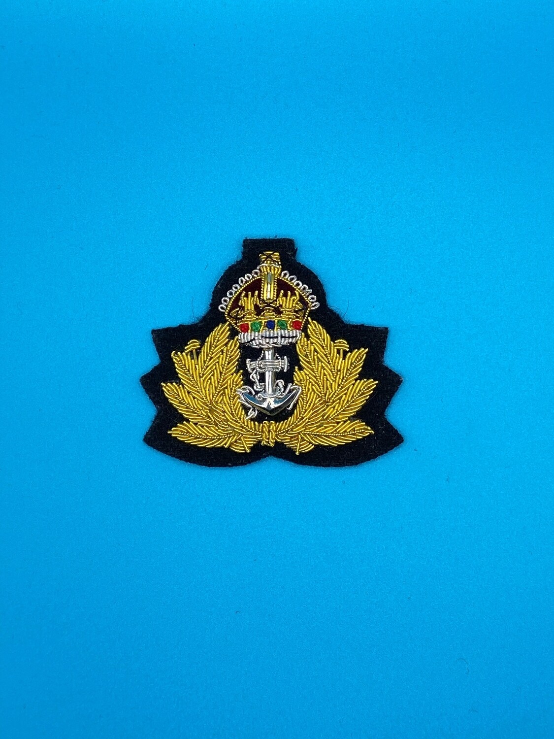 CIIIR Royal Navy Officers Cap Badge - King Charles Crown