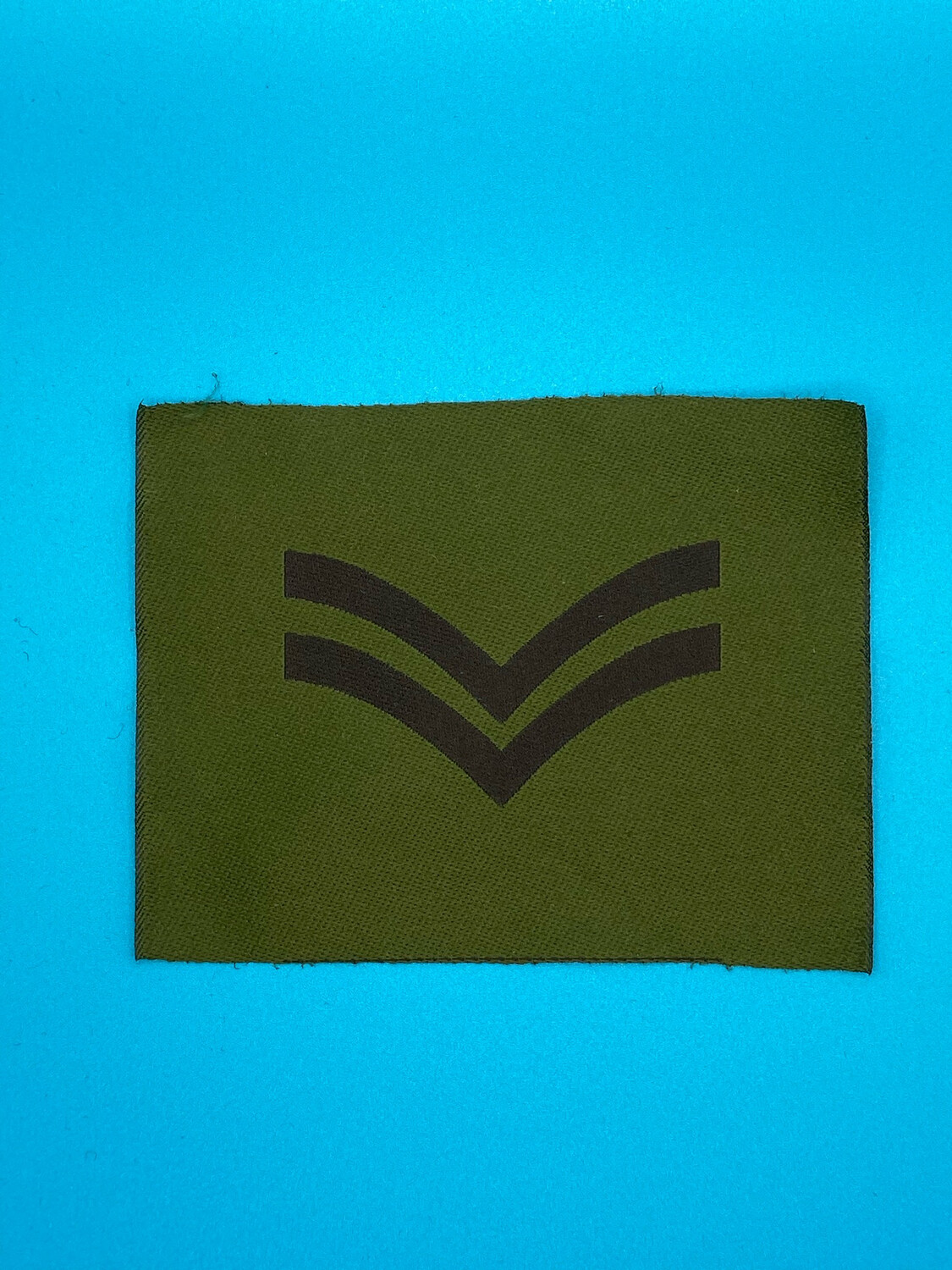Woven Corporal Olive Green Rank Patch OG Cpl