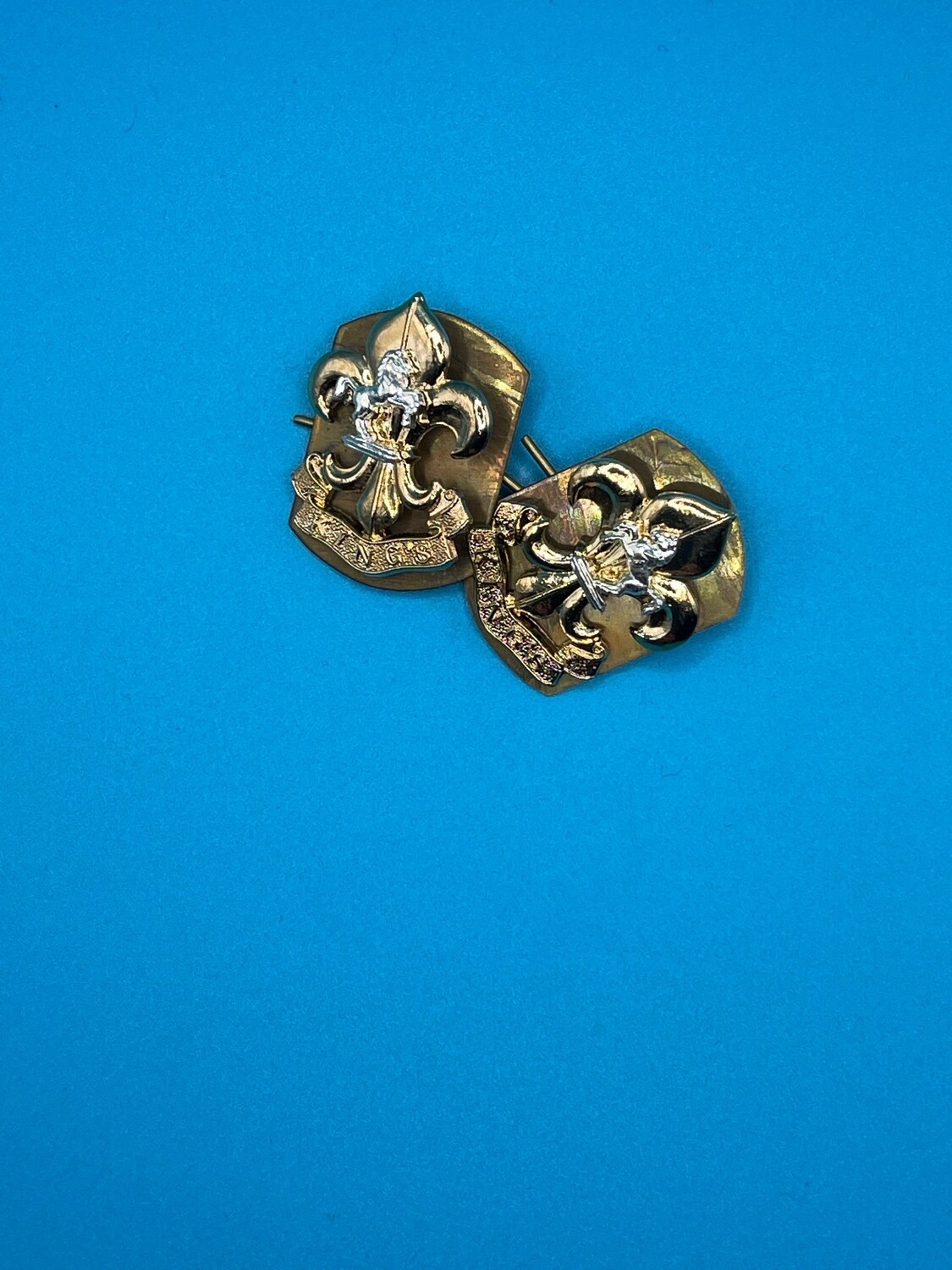 Kings Regiment Collar Dogs Badges