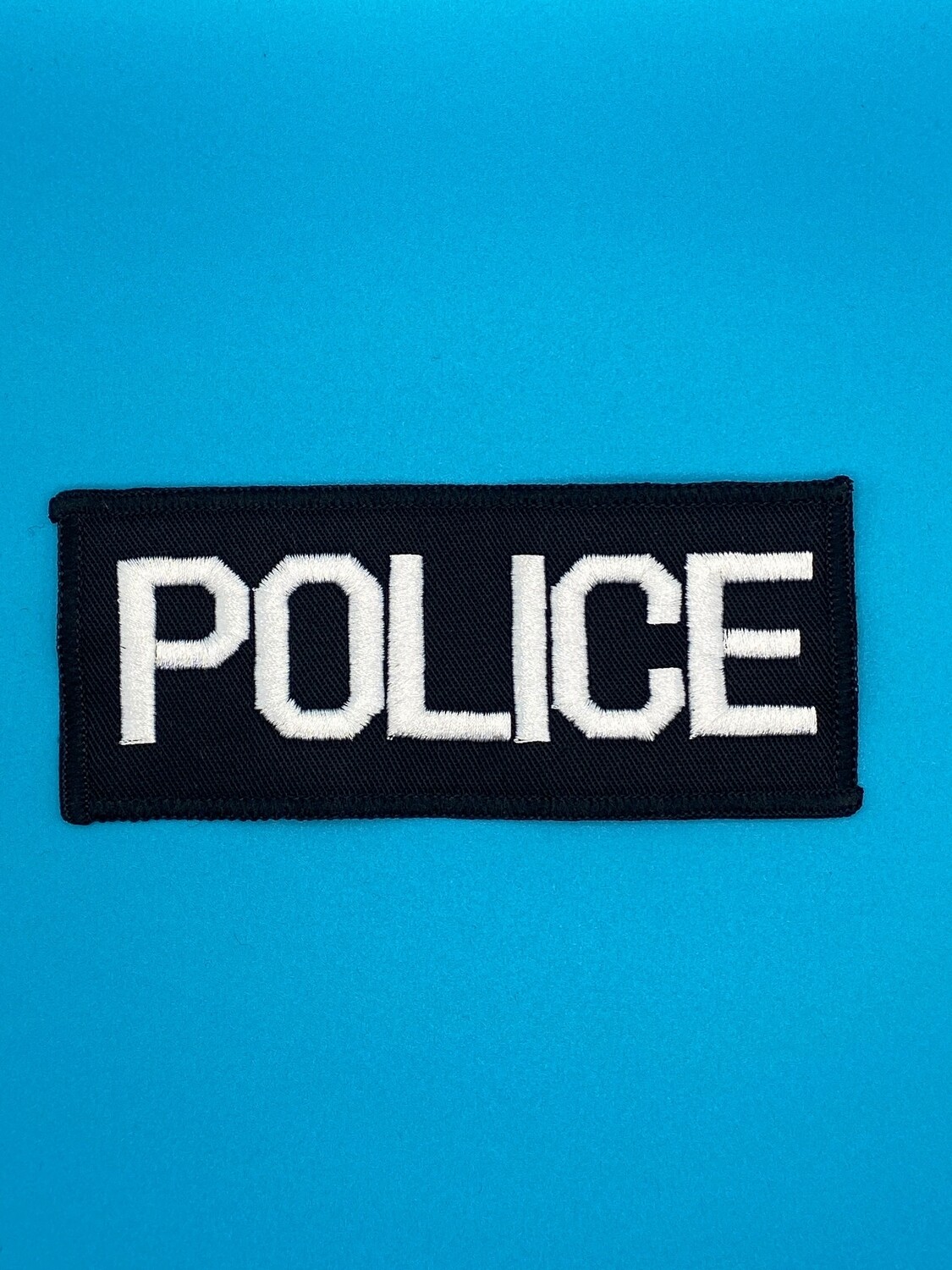Black POLICE Embroidered Patch for body armour RMP