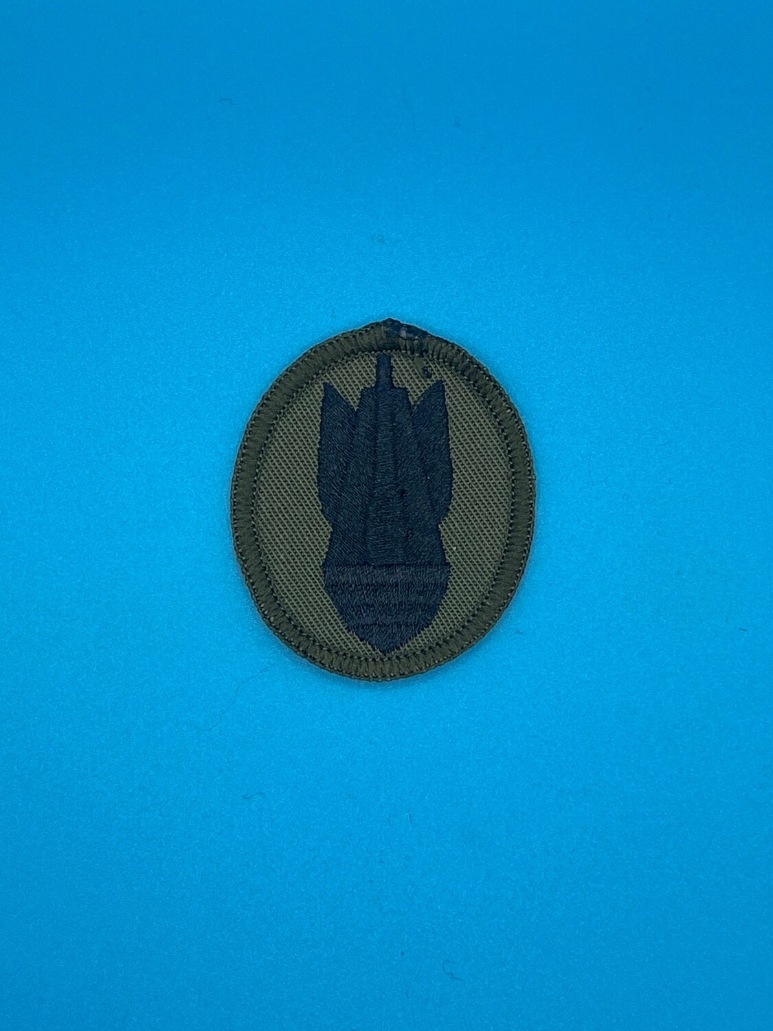 Army EOD Bomb Disposal Badge - Black on Olive Green OG