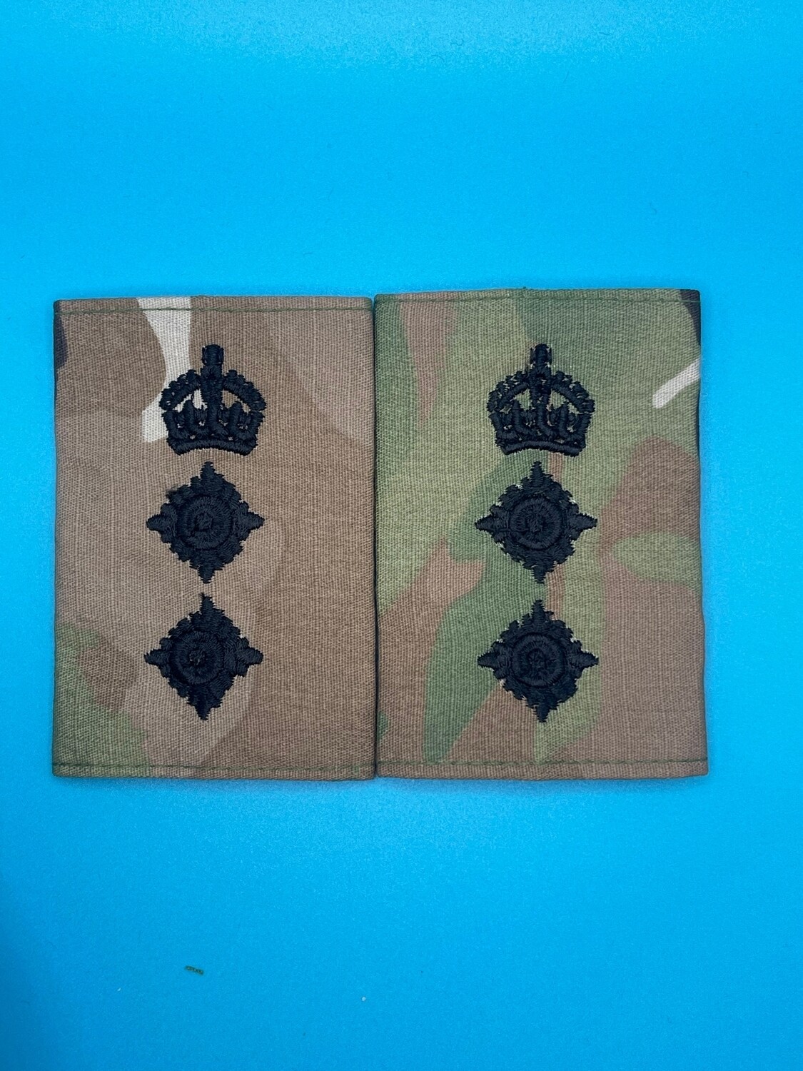 CIIIR MTP Rank Slides - Colonel Col - Black Embroidery