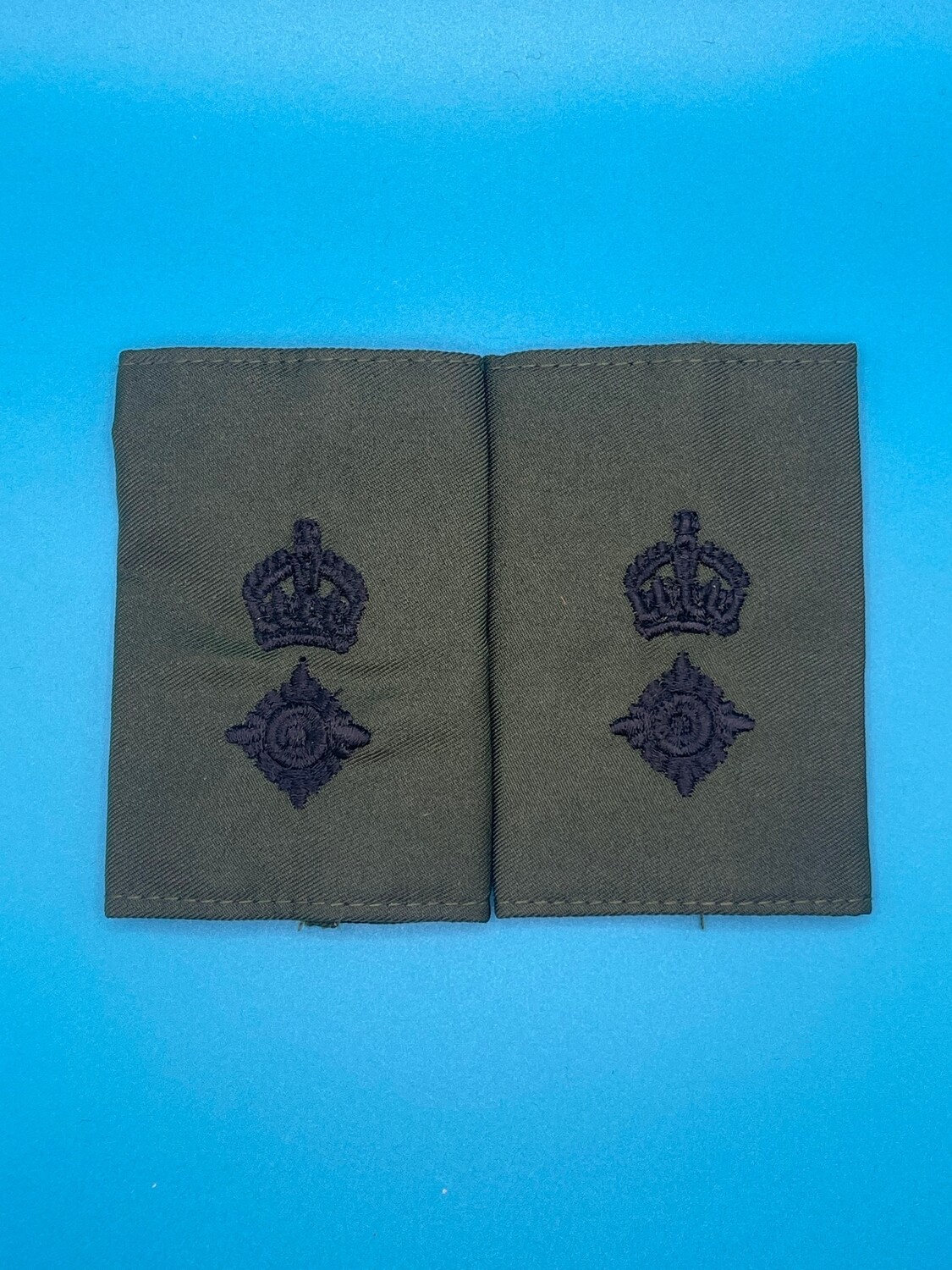 CIIIR Olive Green Rank Slides - Lieutenant Colonel Lt Col - Black Embroidery