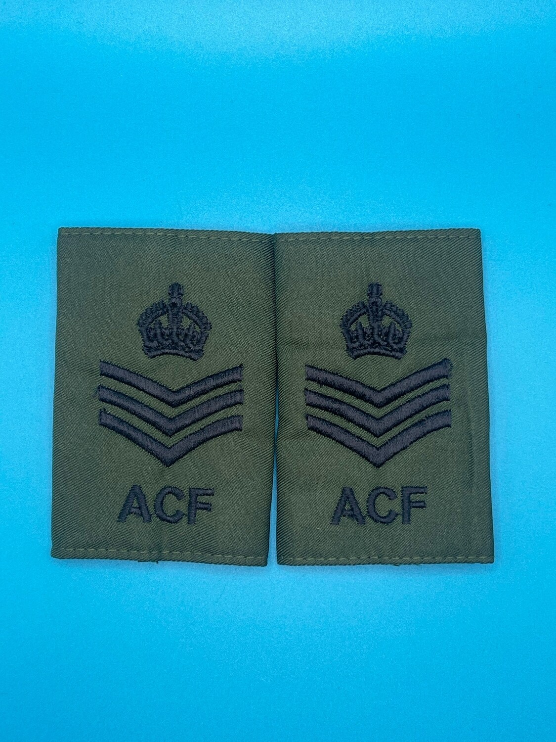 CIIIR Olive Green ACF Rank Slides - Staff Sergeant Instructor SSI SSgt CSgt