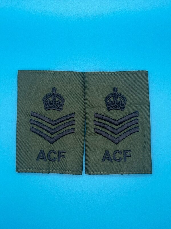 CIIIR Olive Green ACF Rank Slides - Staff Sergeant Instructor SSI SSgt CSgt