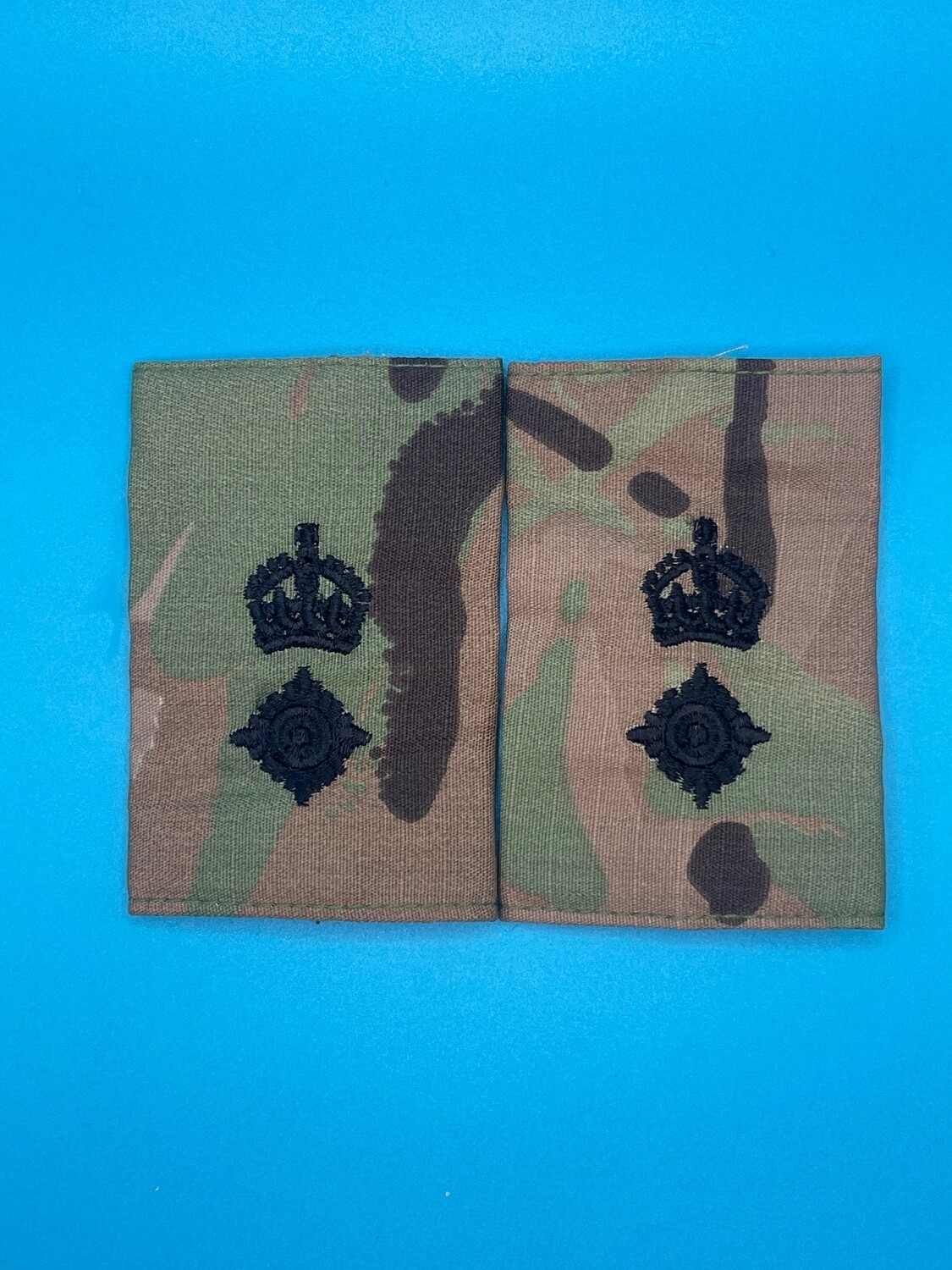 CIIIR MTP Rank Slides - Lieutenant Colonel Lt Col - Black Embroidery