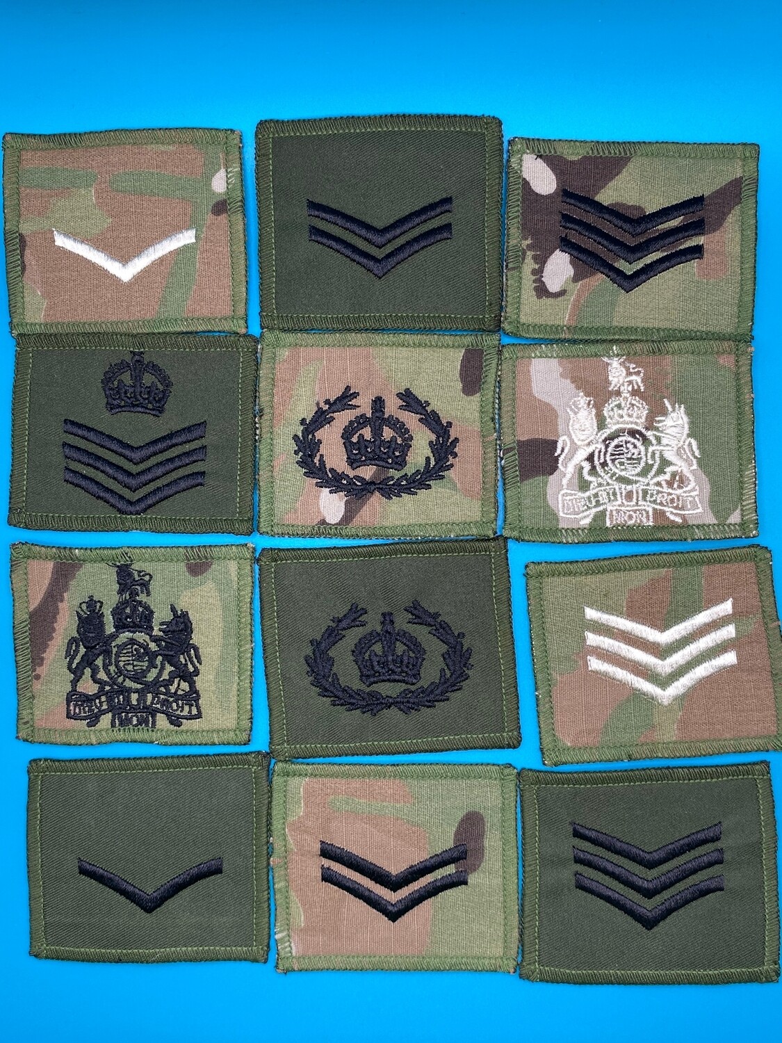 CIIIR British Army Rank Patch - MTP or OG - LCpl, Cpl, Sgt, SSgt, WO2, WO1