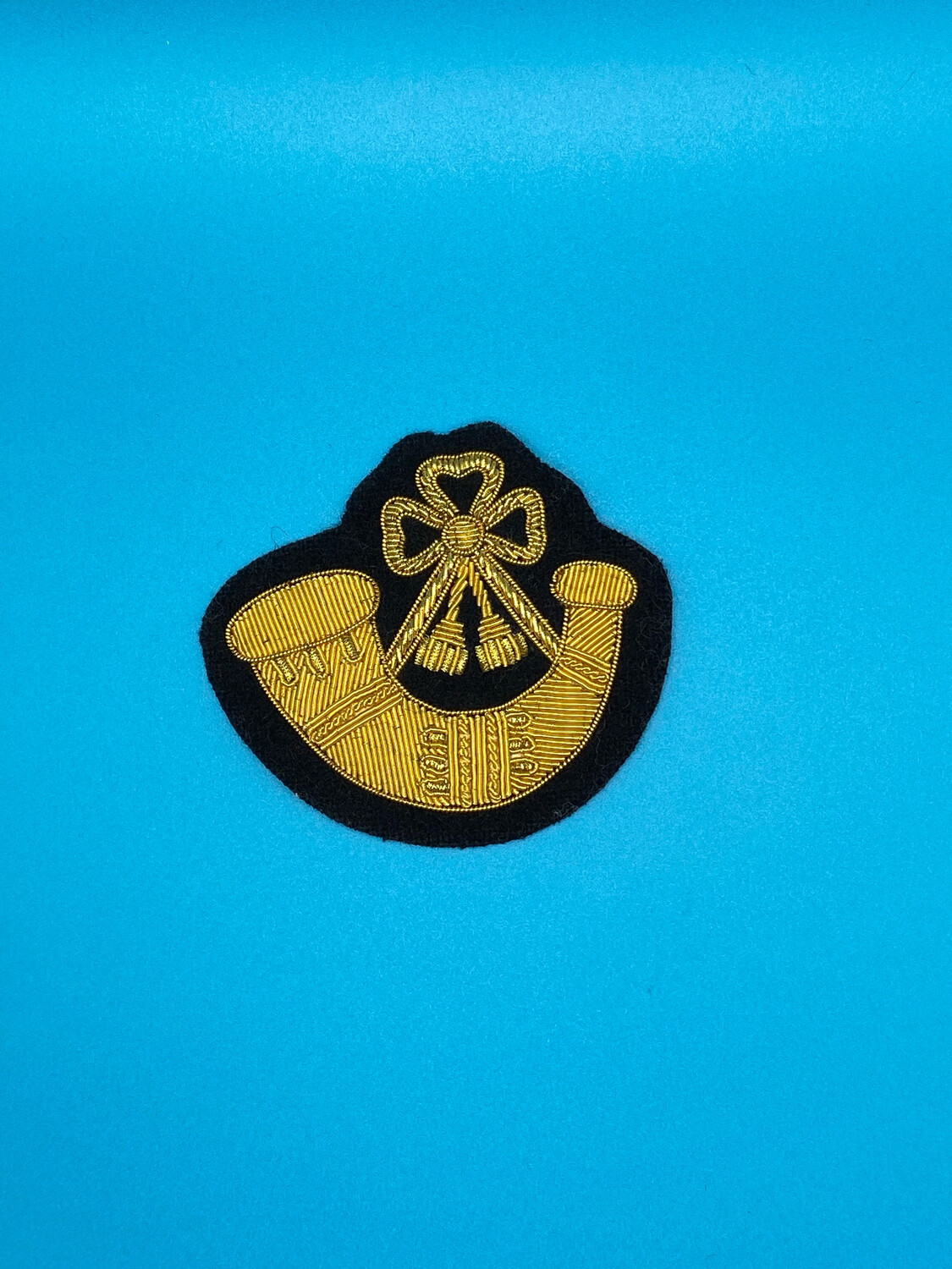 Rifles Bugle Badge - Gold Wire
