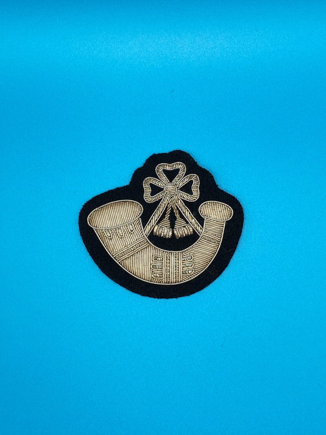 Rifles Bugle Badge - Silver Wire