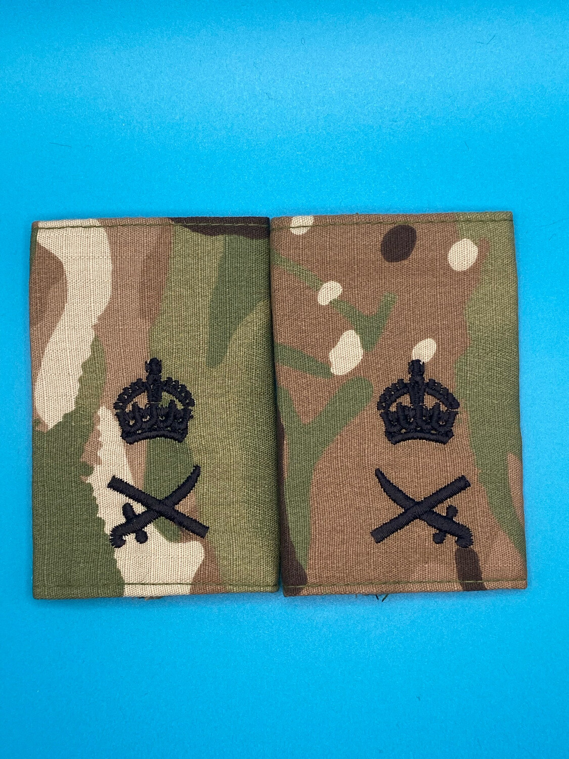 CIIIR MTP Rank Slides - Lieutenant General Lt Gen - Black Embroidery