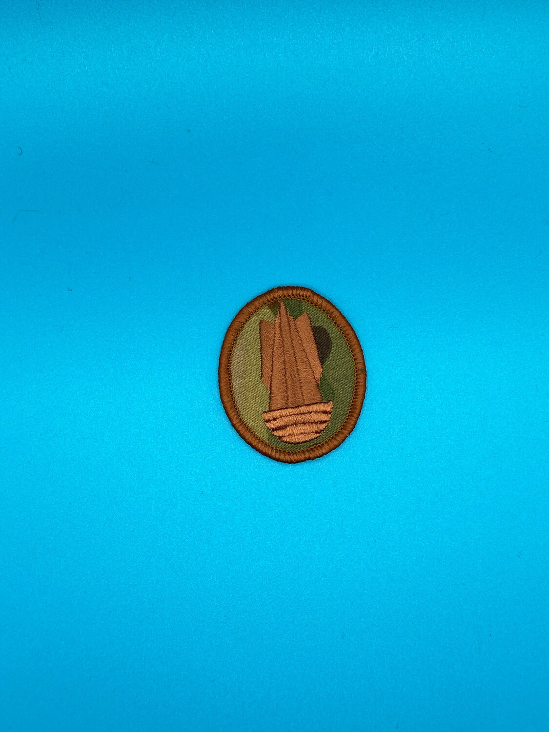 Army EOD Bomb Disposal Badge - Bronze on MTP camo