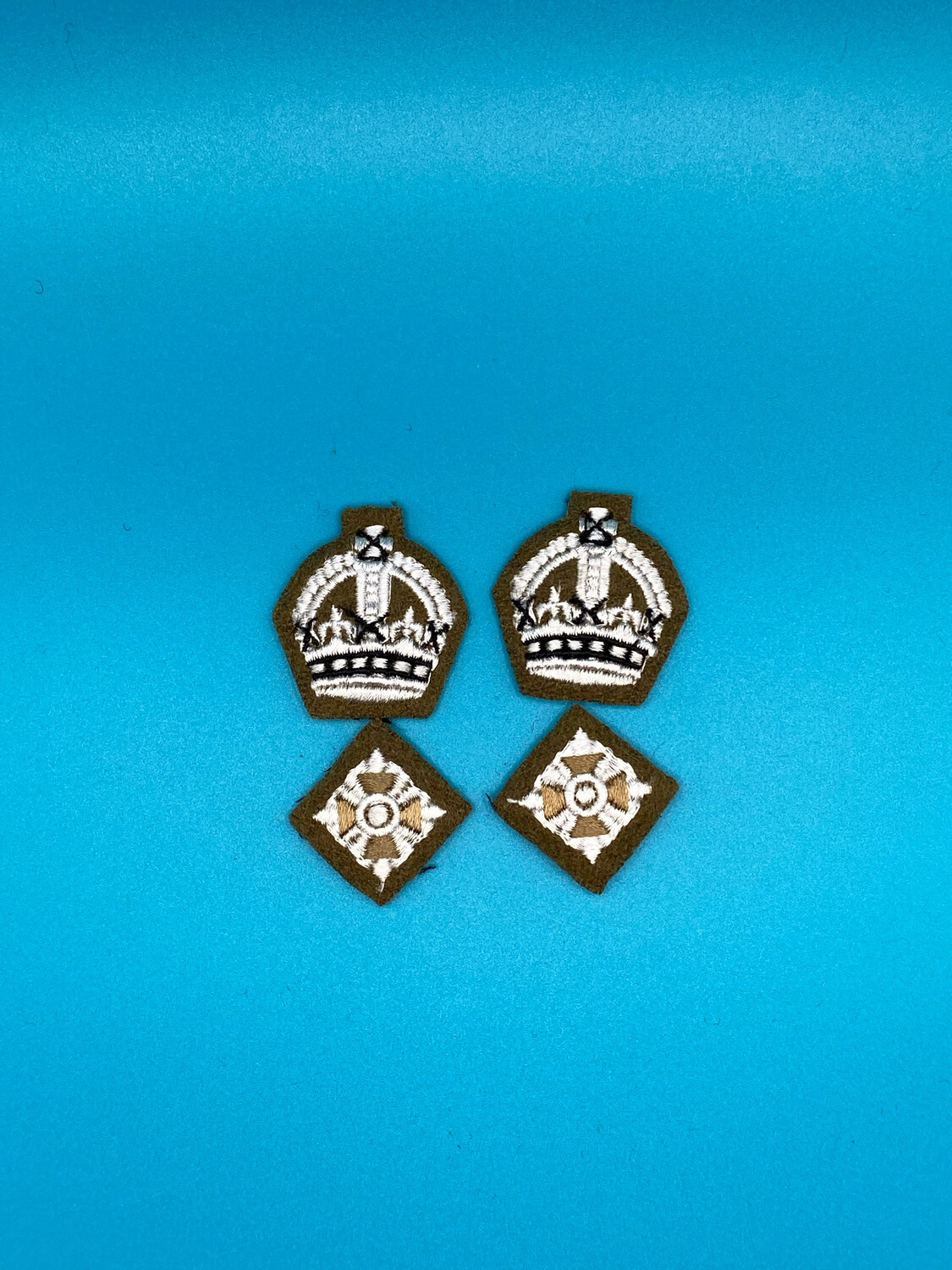 Khaki Infantry Regiment Pips Stars - Worsted 2Lt Lt Capt