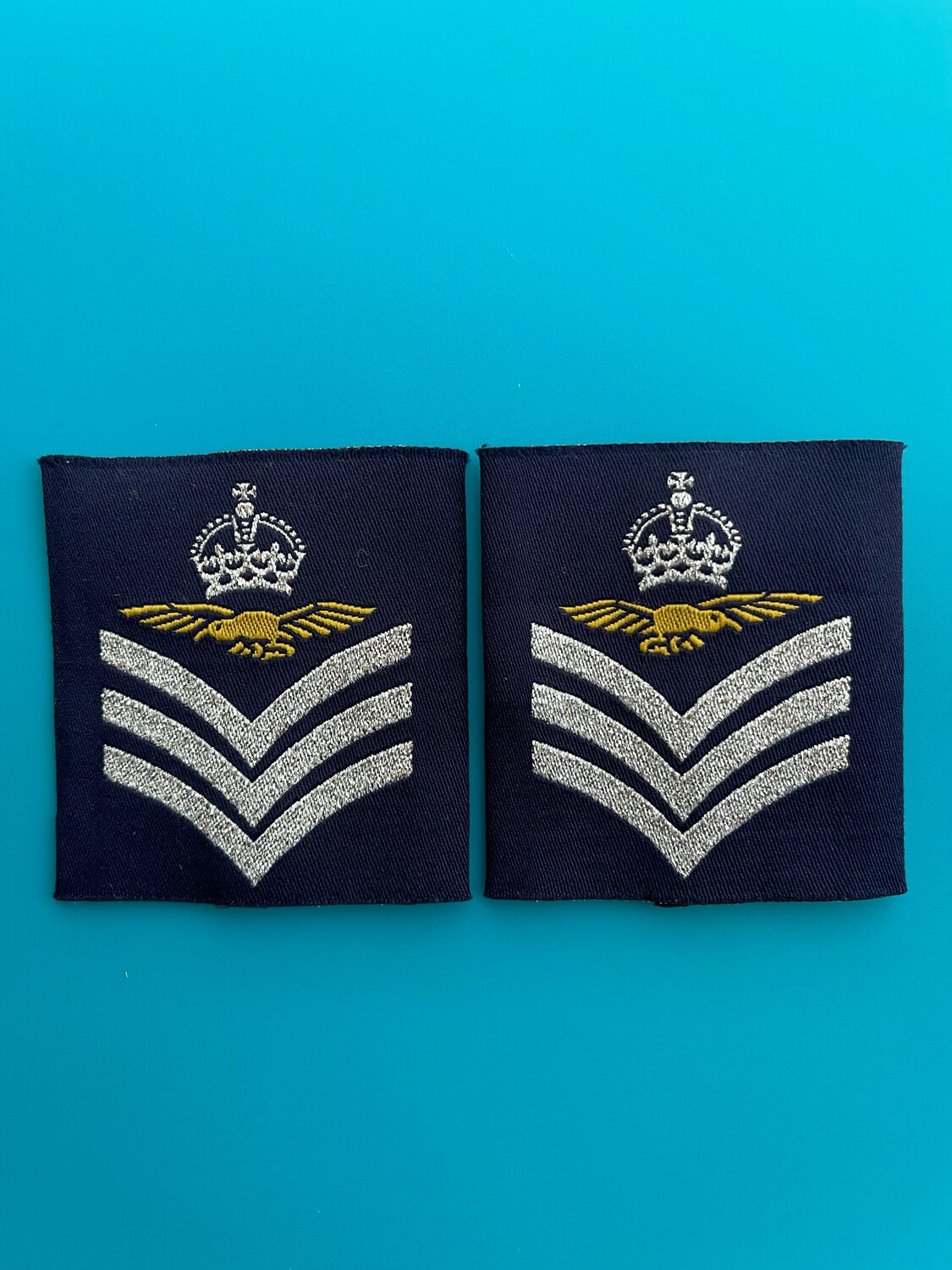 RAF Royal Air Force Flight Sergeant (FS) Aircrew Rank Slides (Pair) CIIIR C3R