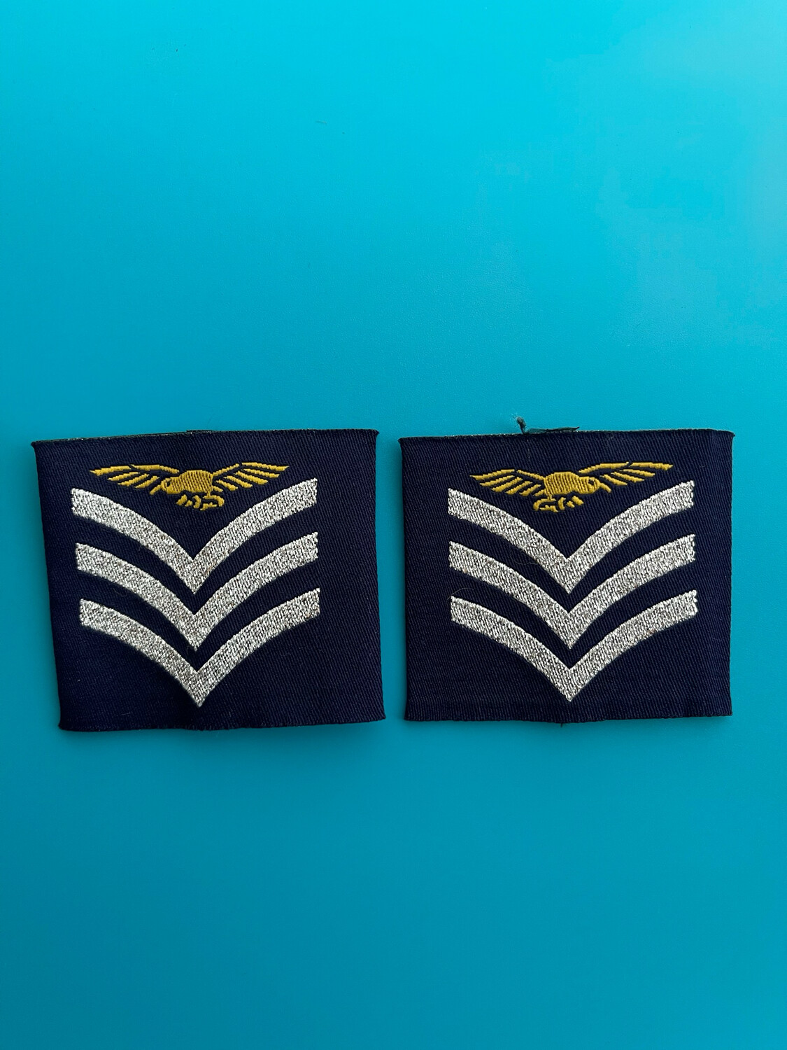 RAF Royal Air Force Sergeant (Sgt) Aircrew Rank Slides (Pair) CIIIR C3R