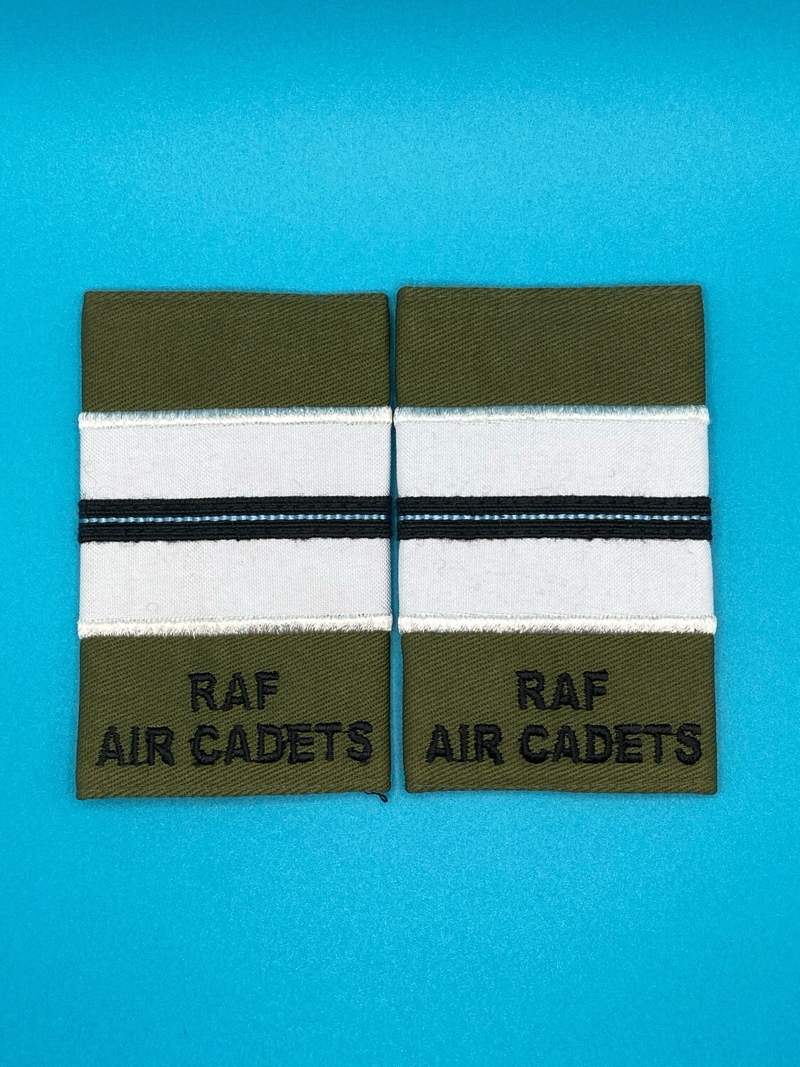 RAF Air Cadets - RAFAC - Probationary Pilot Officer Olive Green Rank Slides (Pair)