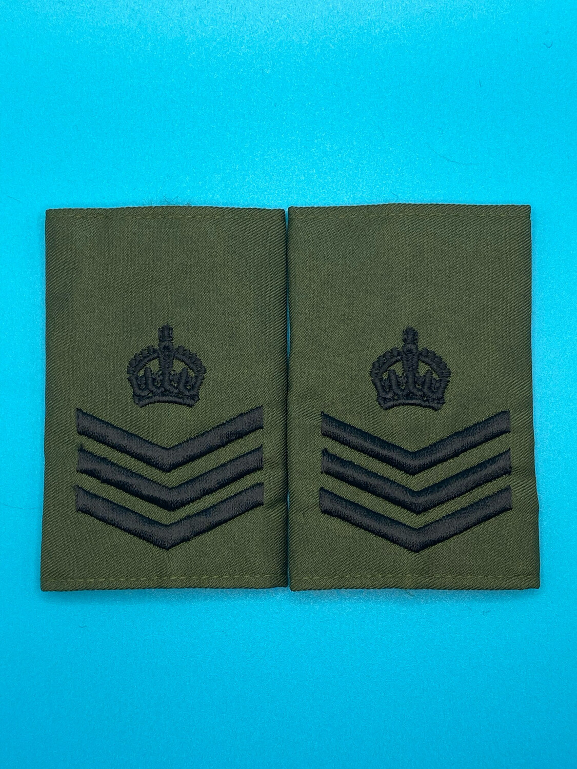 Pair: Royal Marine Rank Slides - CIIIR - Colour Sergeant CSgt