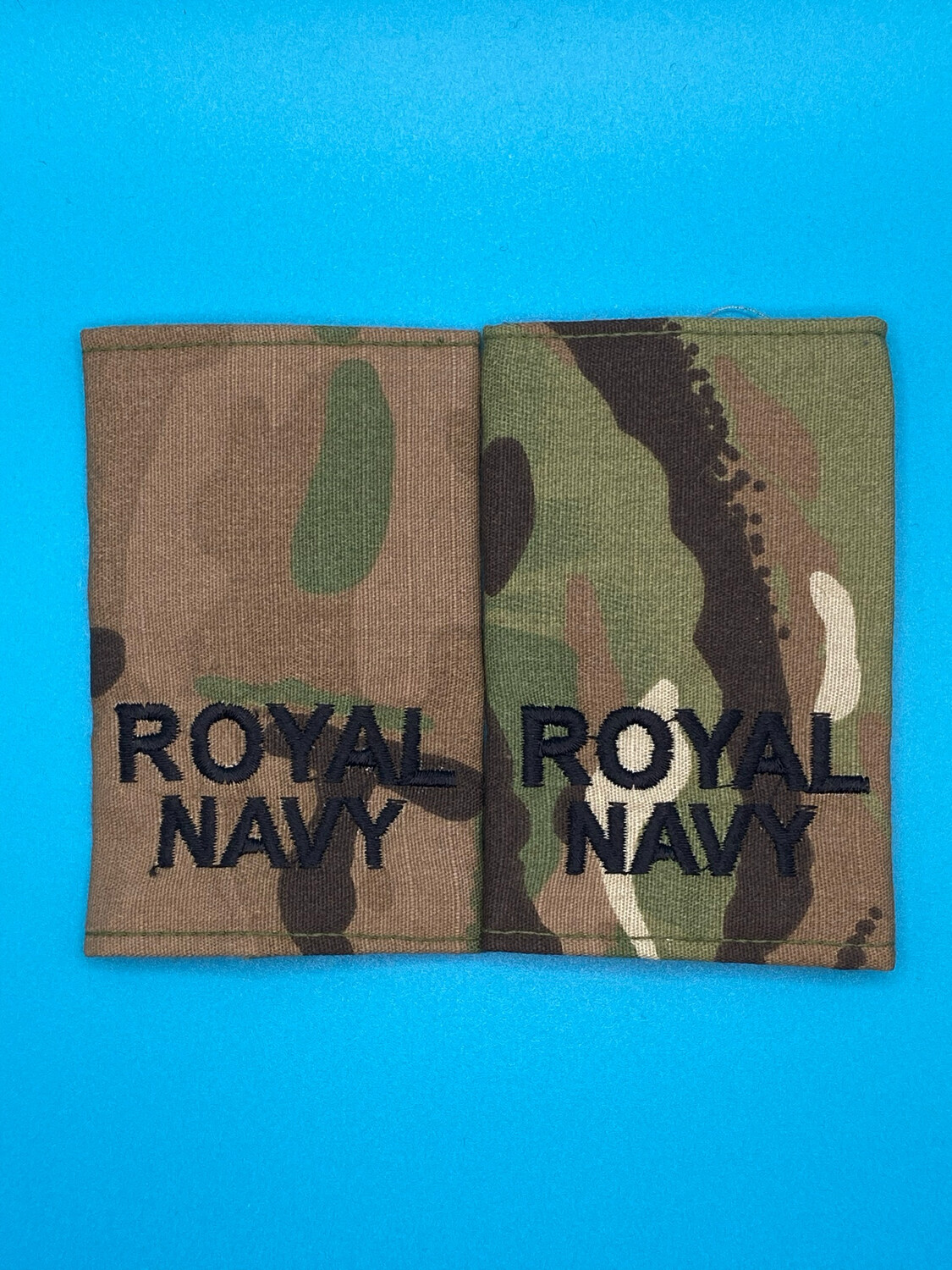 Pair: Royal Navy Rank Slides - Able Rate AB MTP Black - CIIIR King Charles