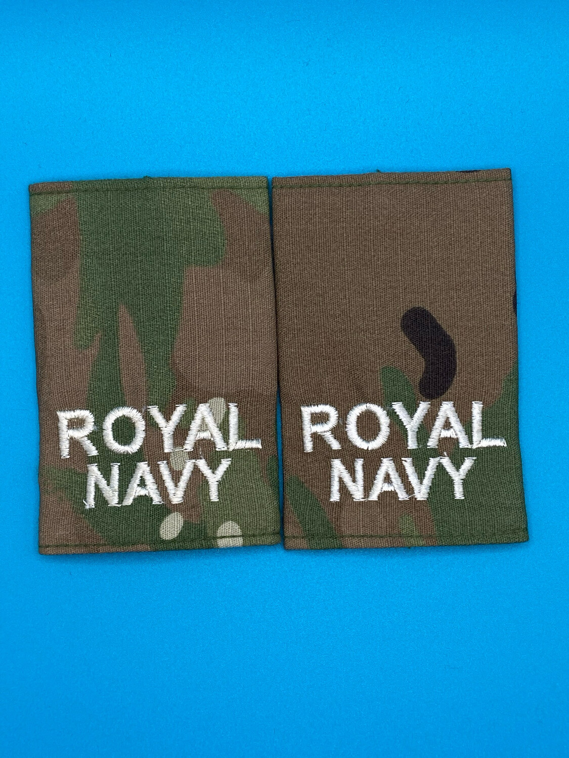 Pair: Royal Navy Rank Slides - Able Rate AB MTP Gold - CIIIR King Charles