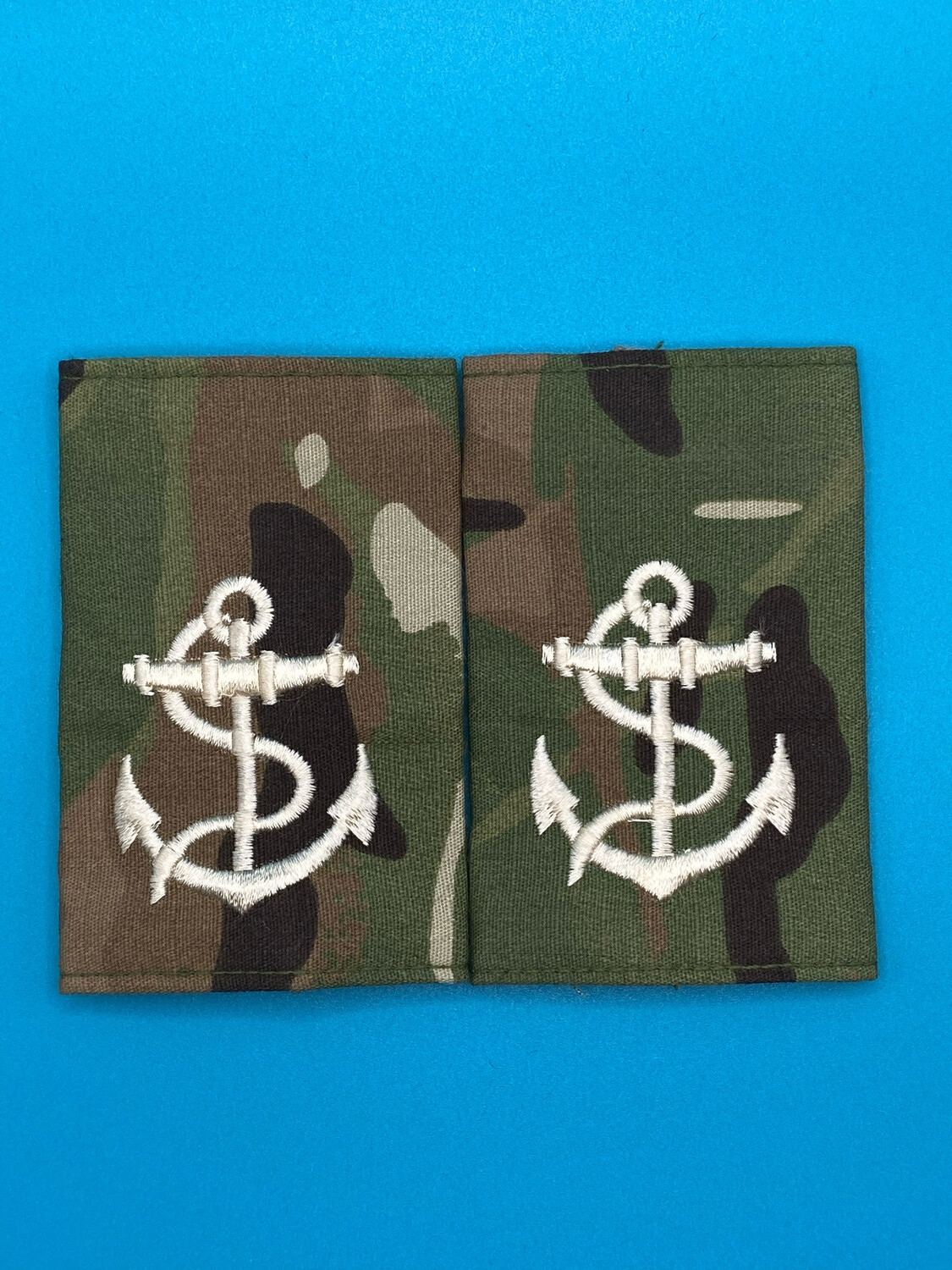 Pair: Royal Navy Rank Slides - Leading Hand LH MTP Gold - CIIIR King Charles