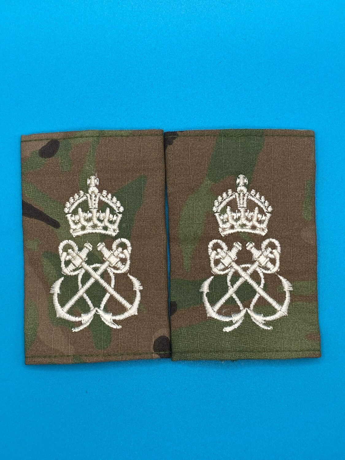 Pair: Royal Navy Rank Slides - Petty Officer PO MTP Gold - CIIIR King Charles