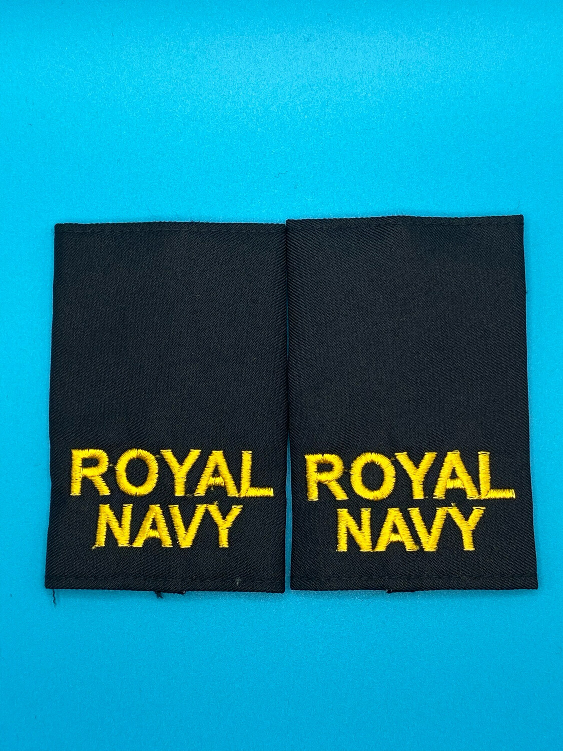 Pair: Royal Navy Rank Slides - Able Rate AB Black Gold - CIIIR King Charles