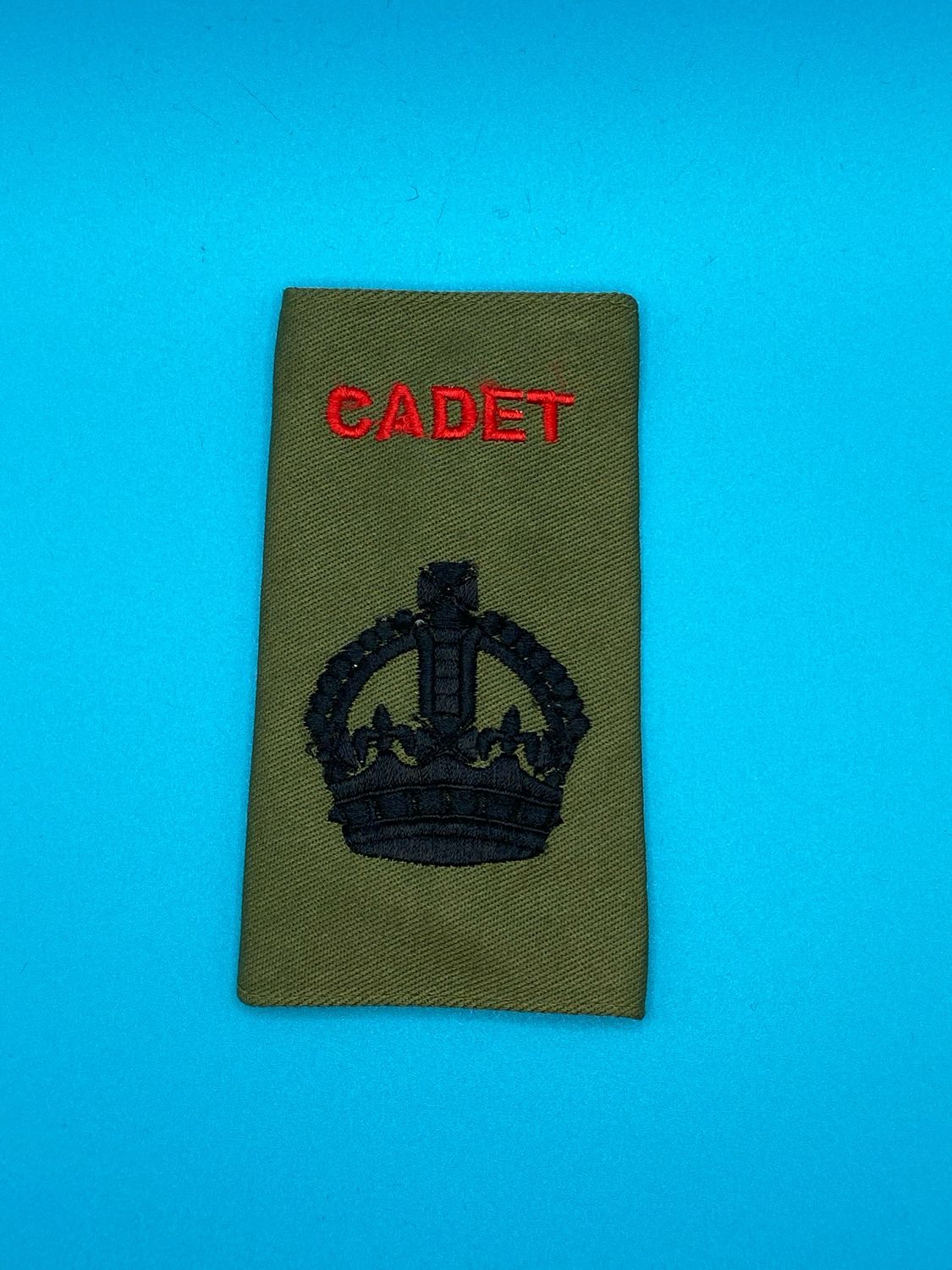 Army Cadet Force ACF - CADET Rank Slide (Single) - WO2 Sergeant Major - OG Olive Green Black