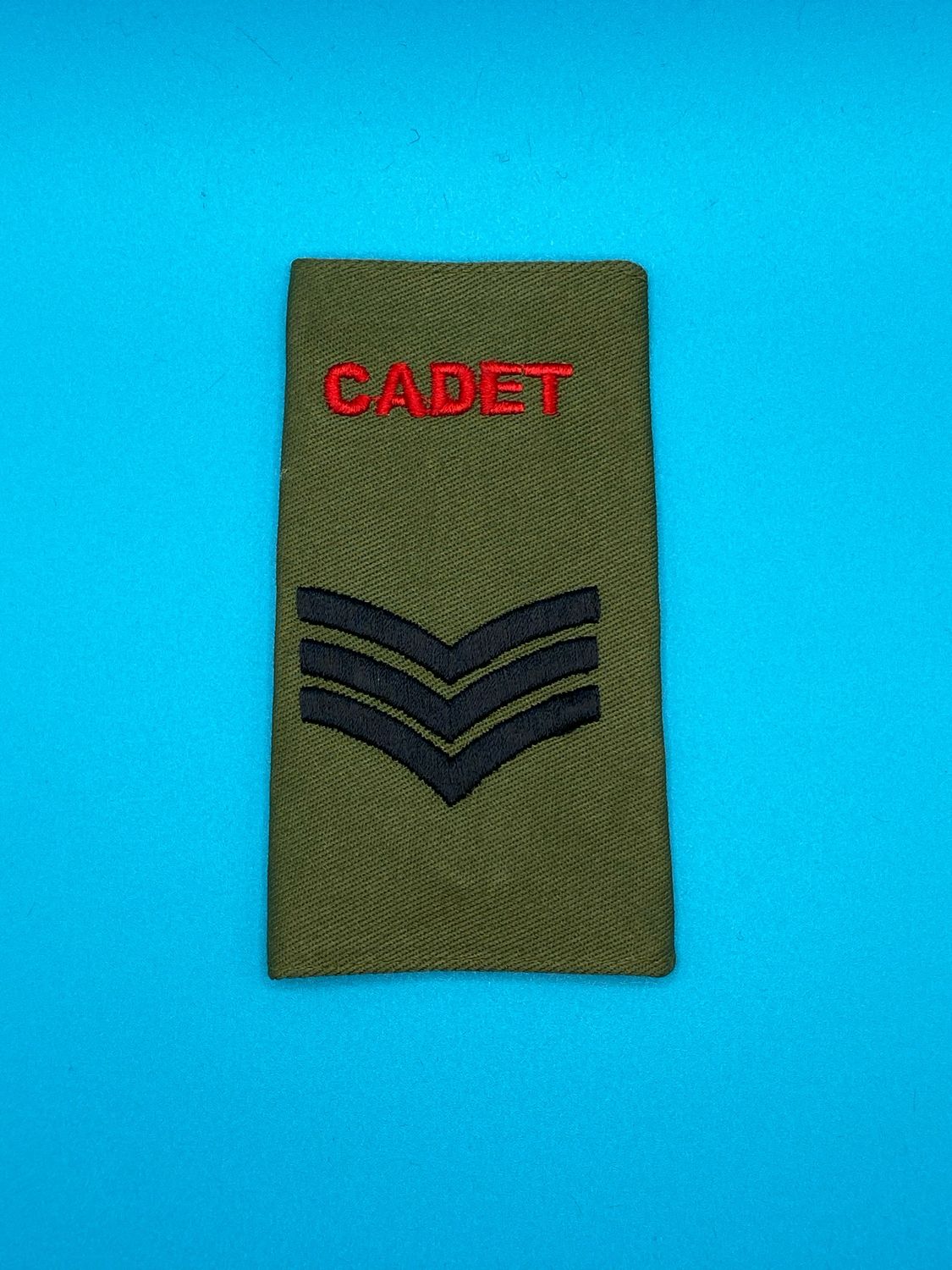 Army Cadet Force ACF - CADET Rank Slide (Single) - Sergeant Sgt - OG Olive Green Black