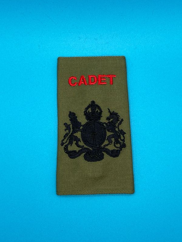 Army Cadet Force ACF - CADET Rank Slide (Single) - WO1 Regimental Sergeant Major - OG Olive Green Black