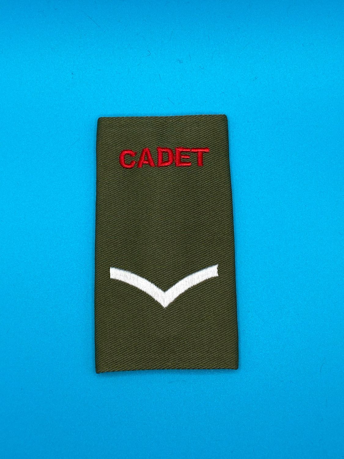 Army Cadet Force ACF - CADET Rank Slide (Single) - Lance Corporal LCpl - OG Olive Green Ivory